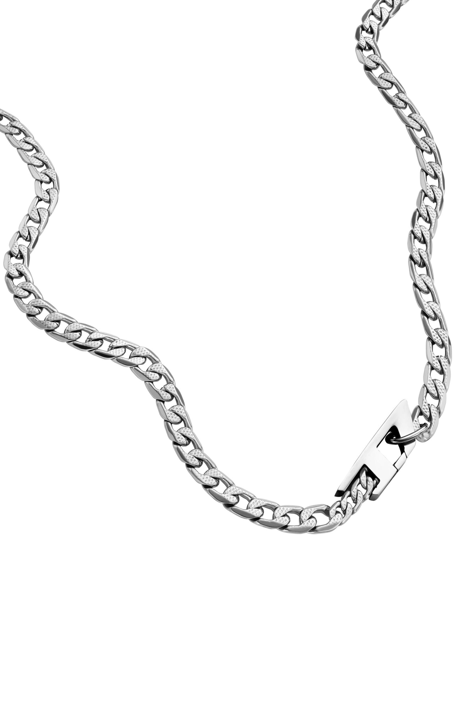 Diesel - DX1497, Unisex's Stainless steel chain necklace in Silver - 1