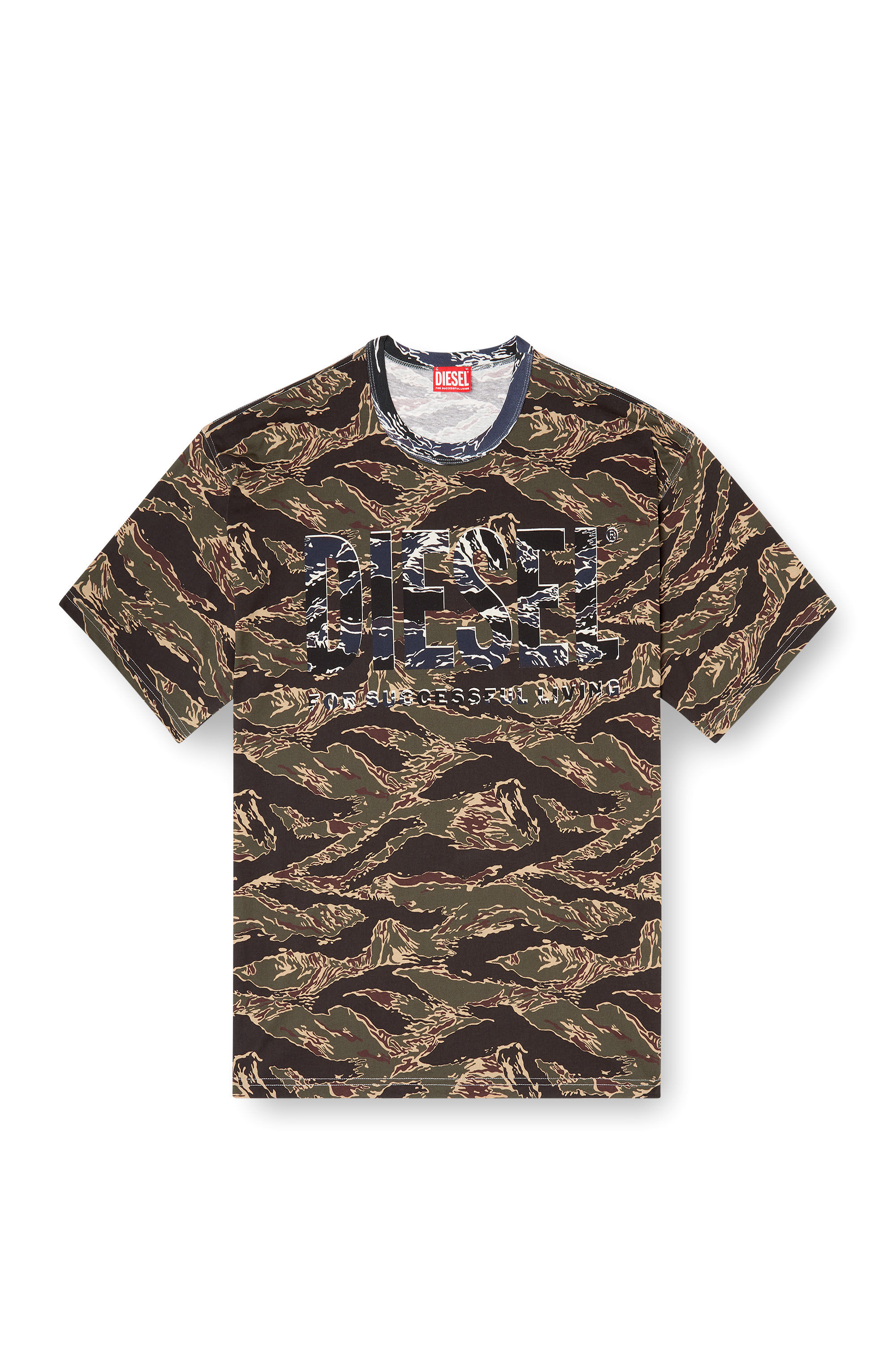 Diesel - T-BOXT-T22, Man's Camo T-shirt with camo logo in null - 2