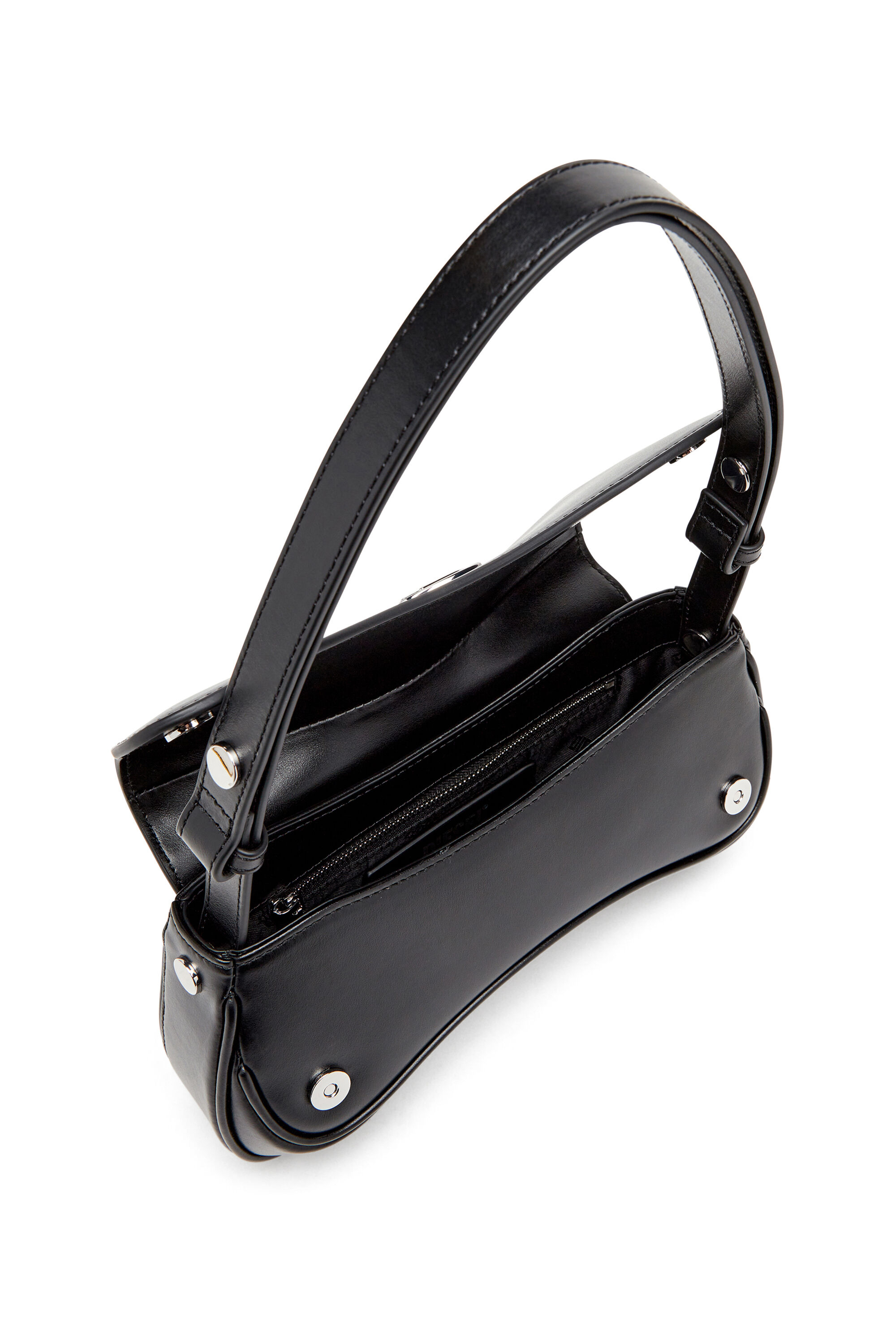 Diesel - PLAY CLUTCH, Woman's Play-Semi gloss leather shoulder bag in Black - 2