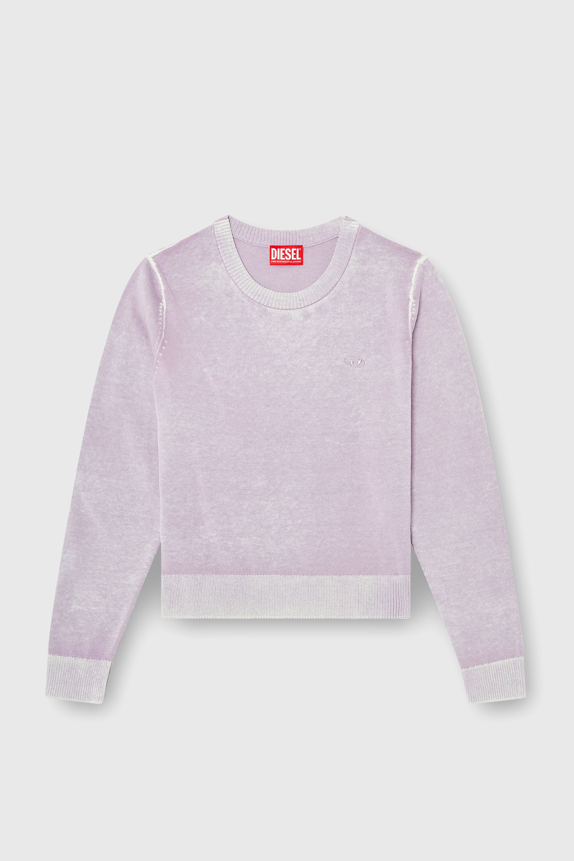 Diesel - M-LOVRE, Woman's Jumper with faded reverse print in Lilac - 2