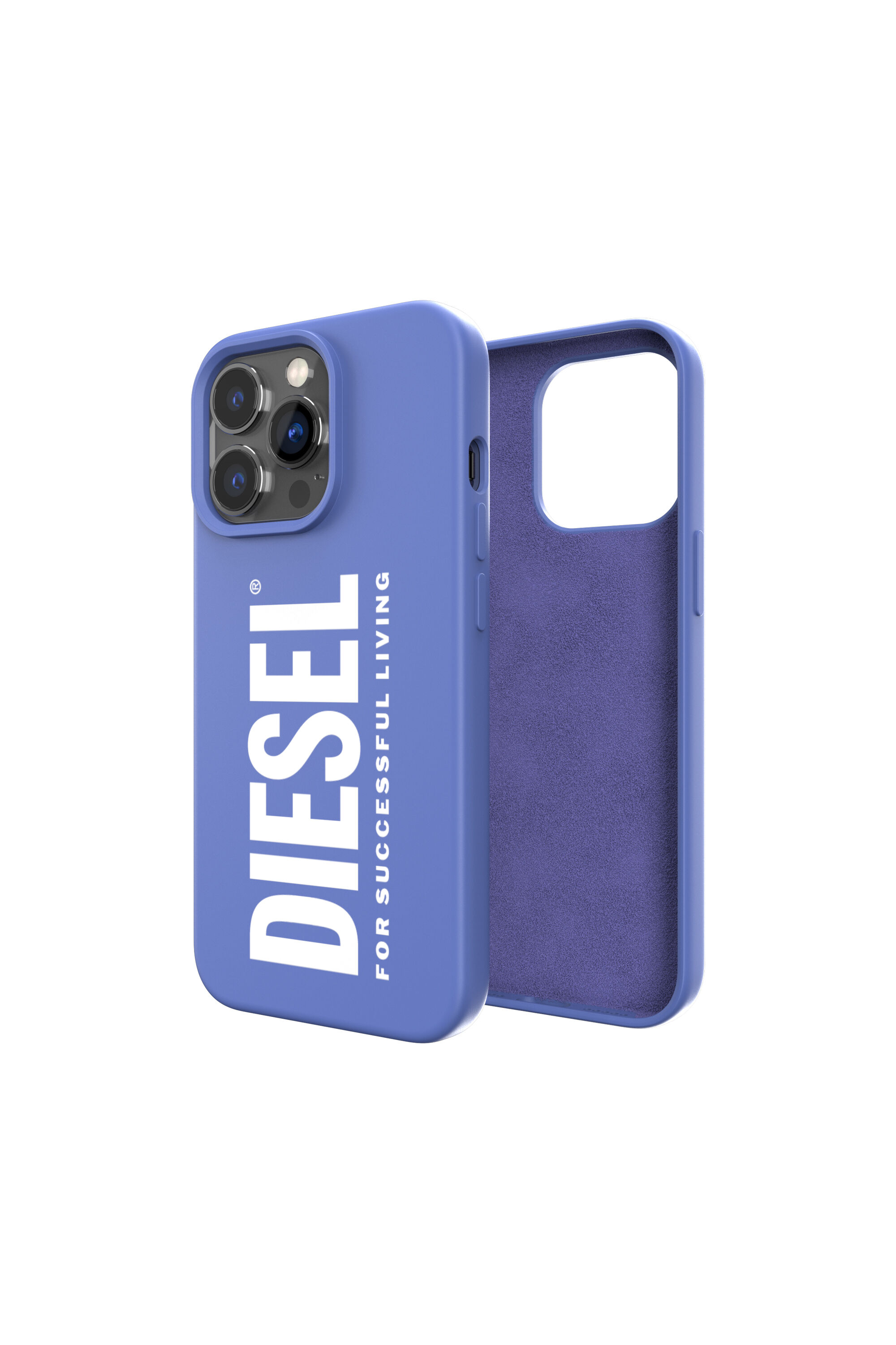 Diesel - 48277 SILICONE CASE, Unisex Silicone case  for iPhone 13/13Pro in Blue - Image 1
