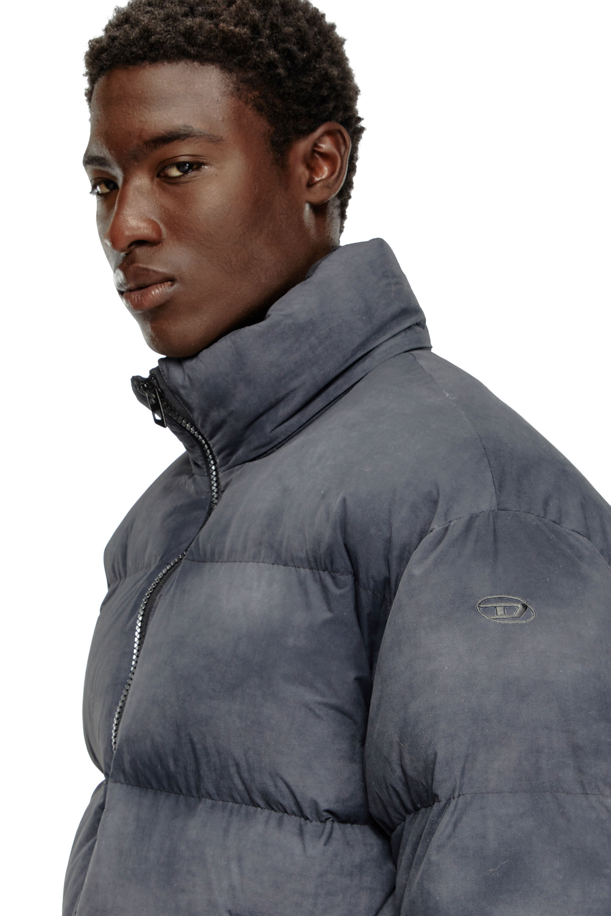 Longline duvet jacket with hood discount