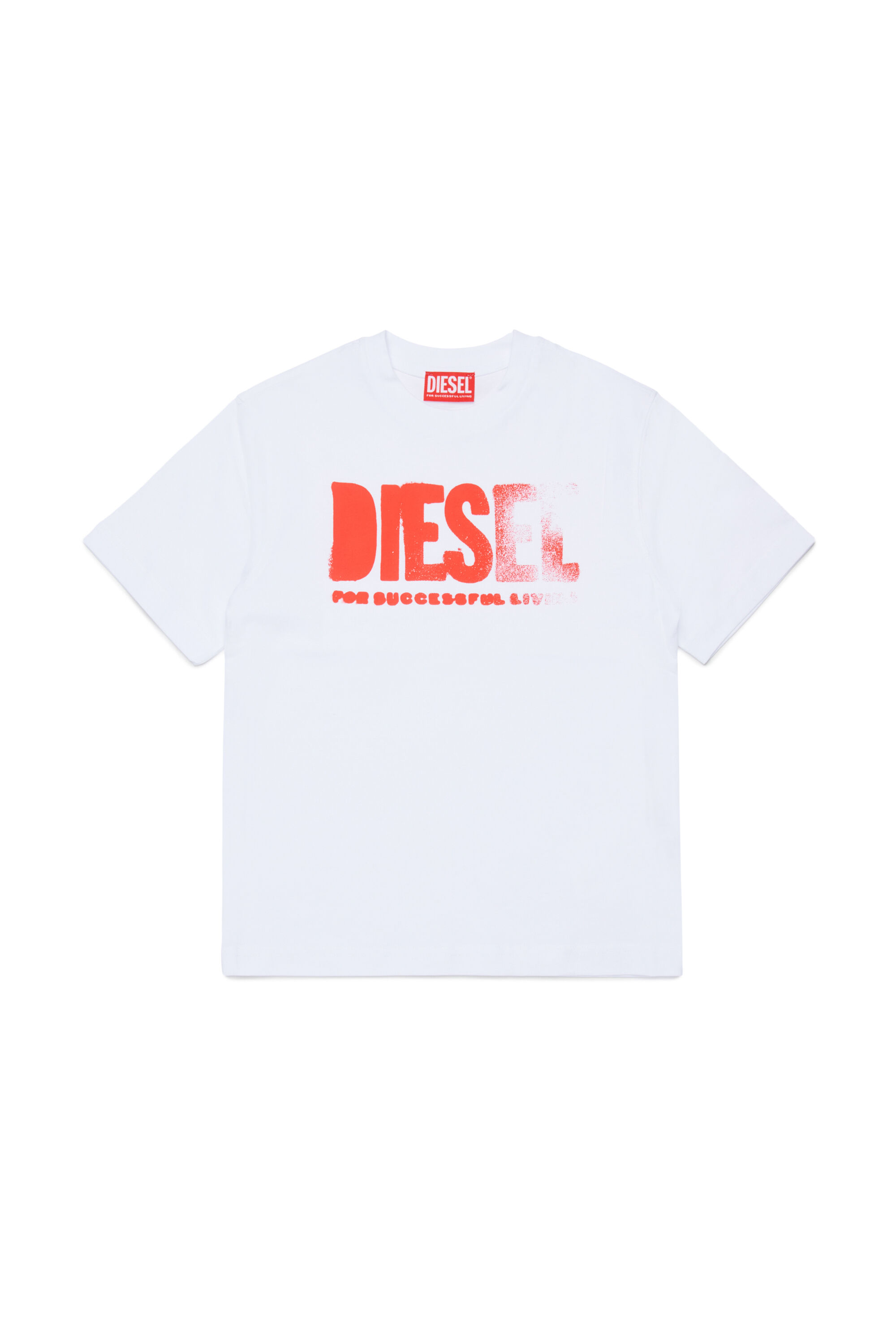 Diesel - THIDE OVER, Man's T-shirt with gradient print in White - 1