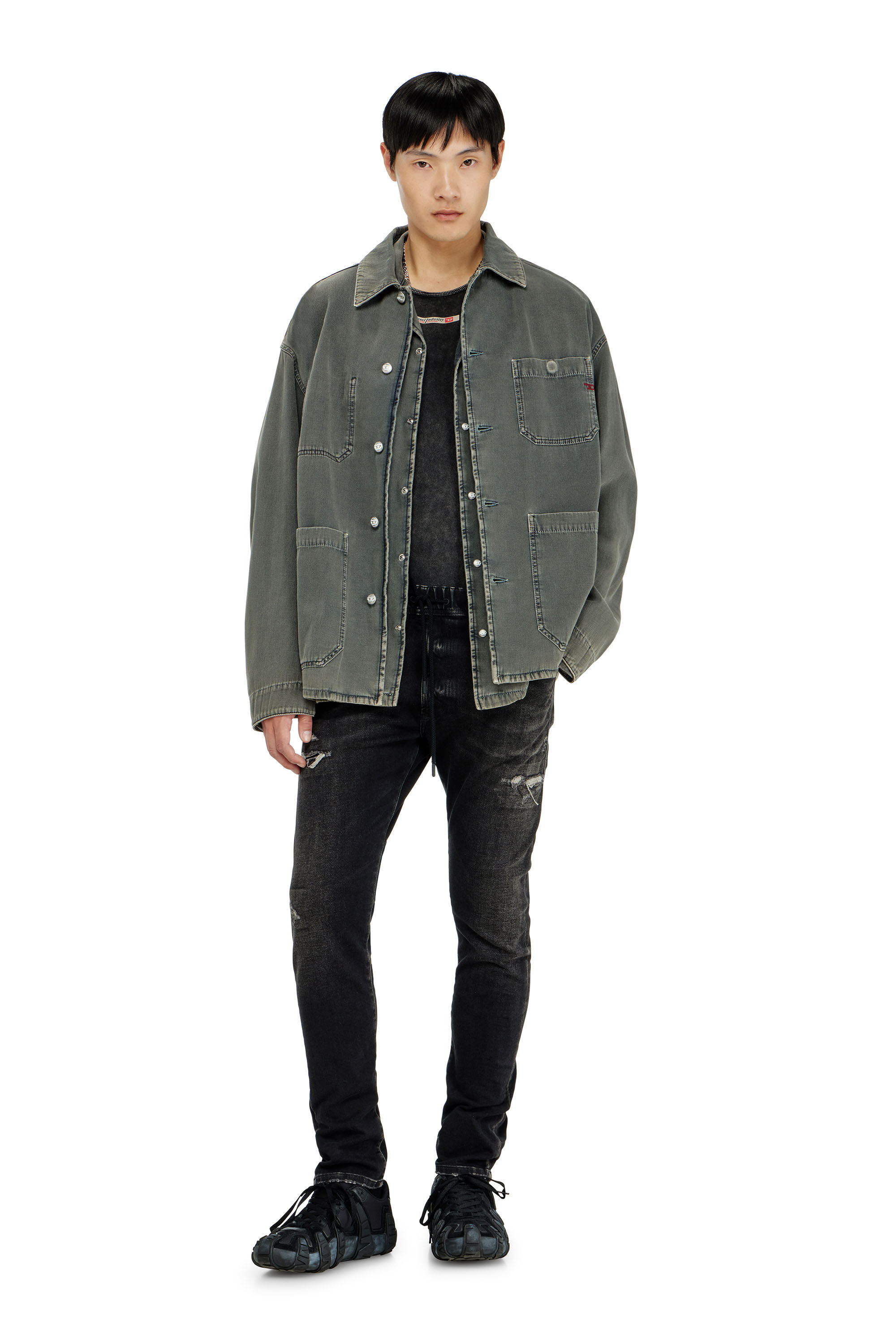Diesel - Man's Regular 2030 D-Krooley Joggjeans&reg; 09Q22, Black/Dark grey - 1