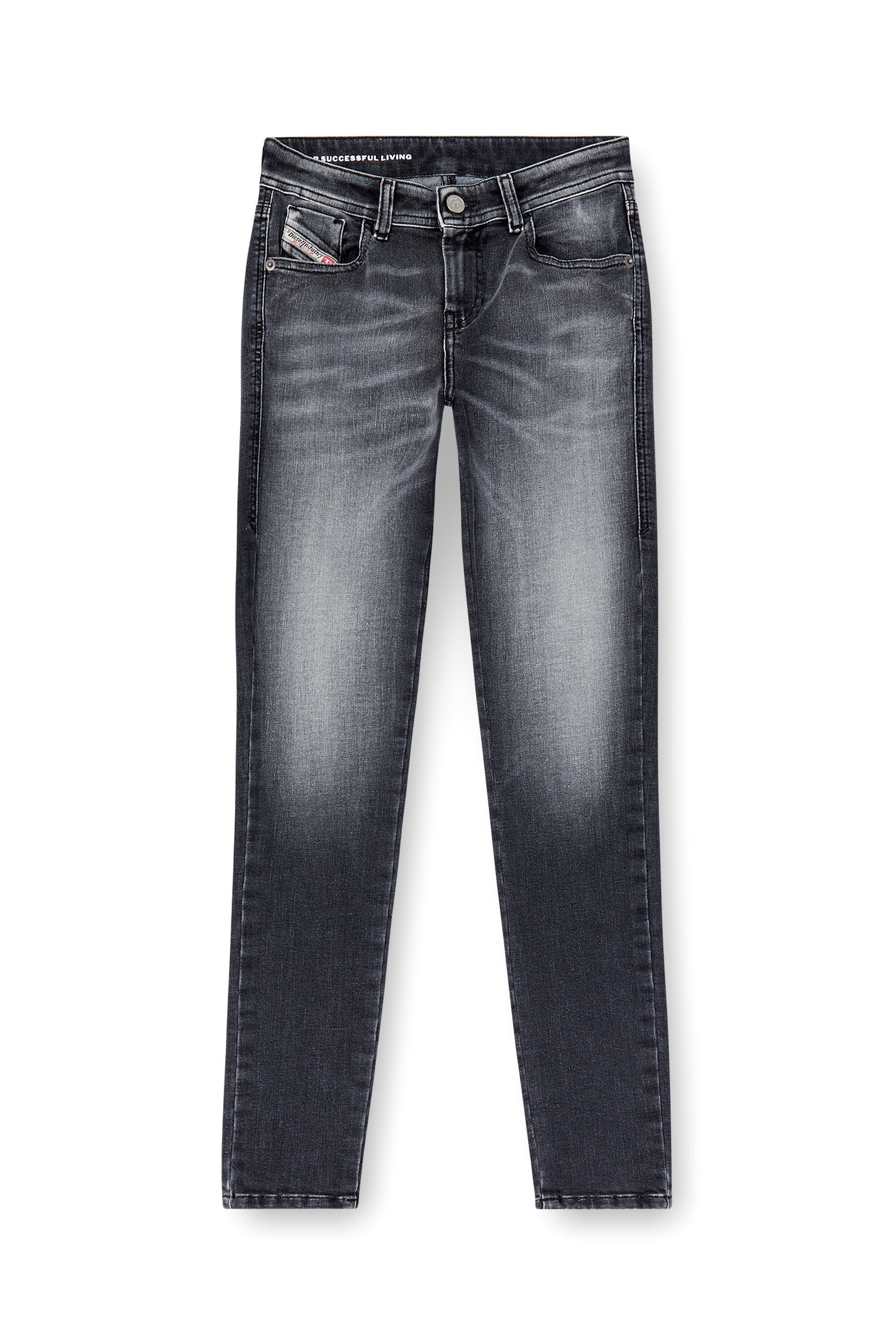 Diesel - Woman's Skinny Jeans 2017 Slandy 09K97, Black/Dark grey - 2