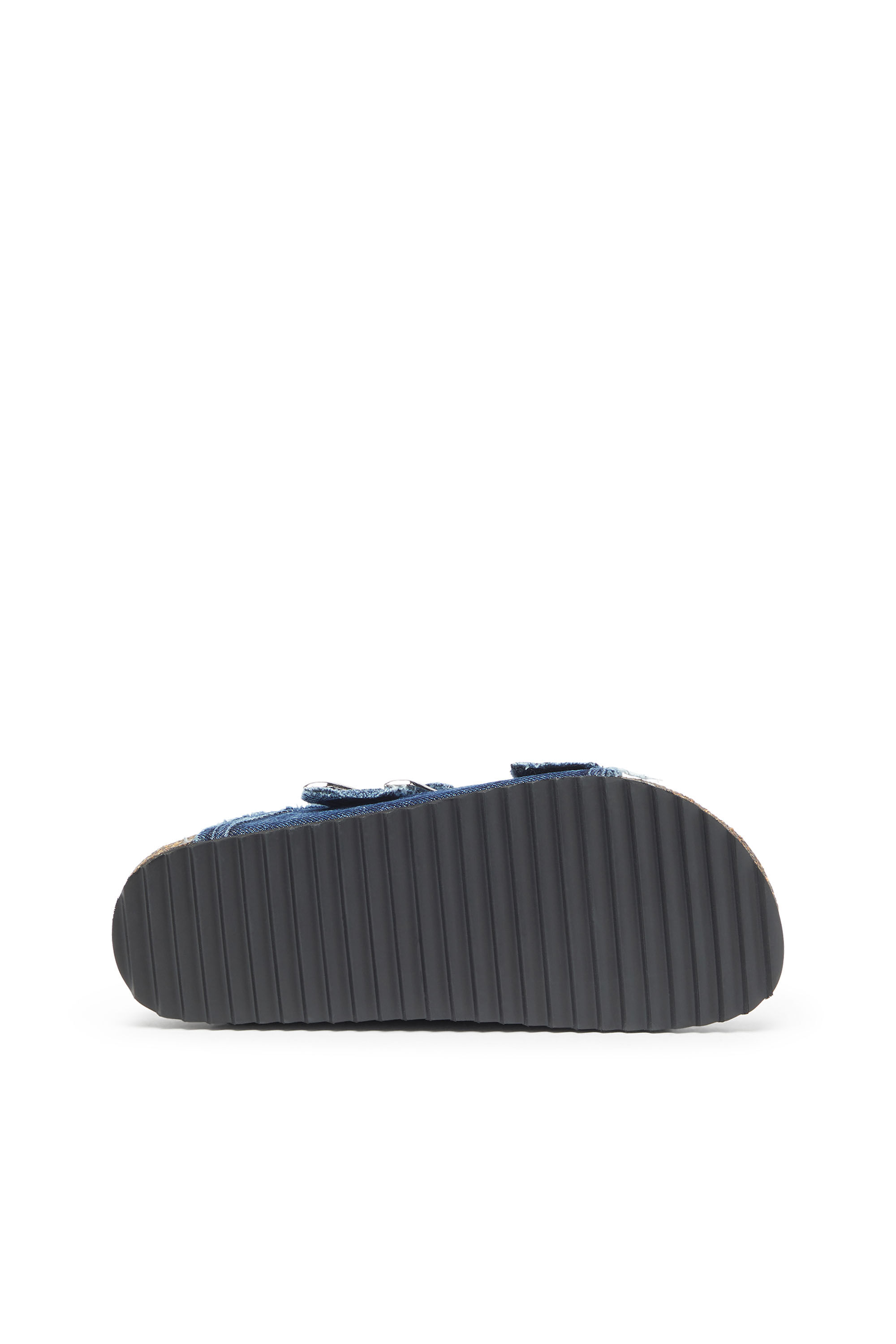 Diesel - D-WOODSTOCK D SANDAL W, Woman's D-Woodstock - Slide with frayed denim straps in Medium blue - 5