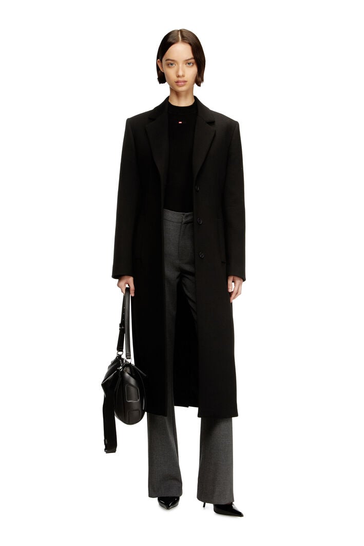 Diesel - G-ALLAN, Woman's Long hourglass coat in Black - 1