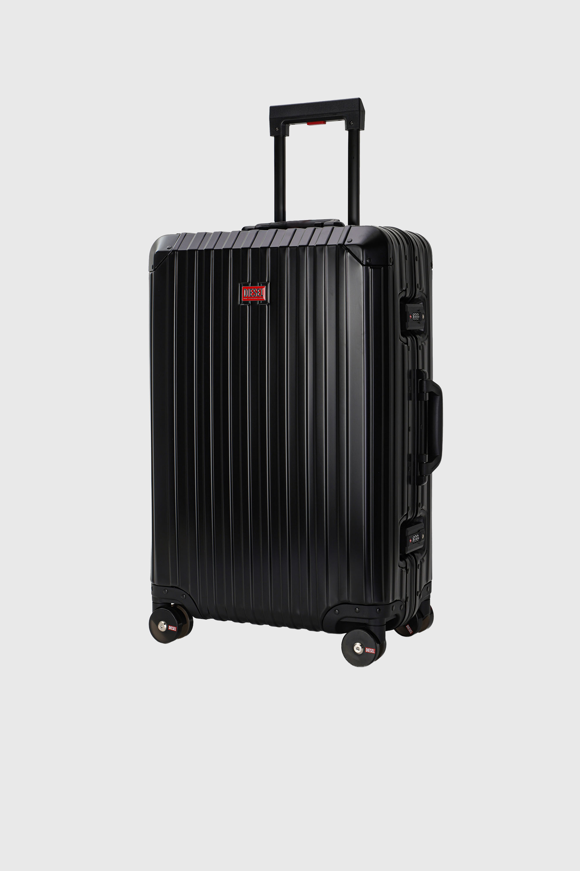 Diesel - DIESEL ALUMINUM TROLLEY- DSL002, Unisex's Aluminum suitcase size M in Black - 5