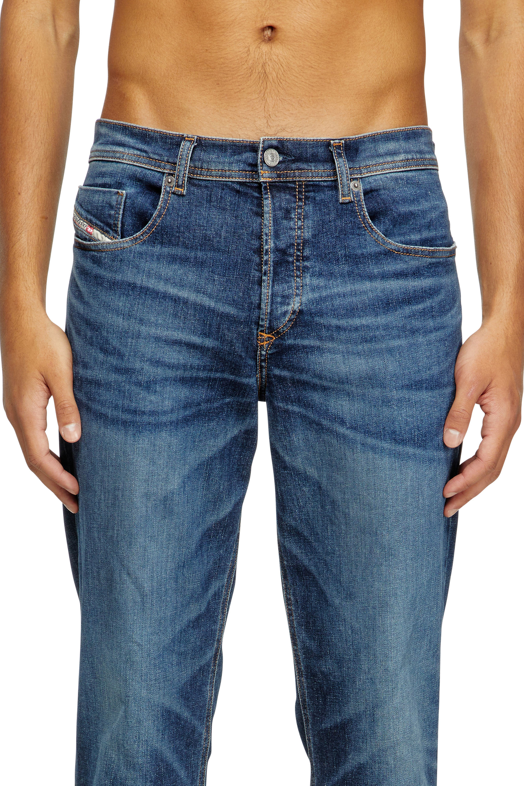 Regular Jeans 2023 D-Finitive 09J47, Dark Blue Diesel - Man's Regular Jeans 2023 D-Finitive 09J47, Dark Blue - 5