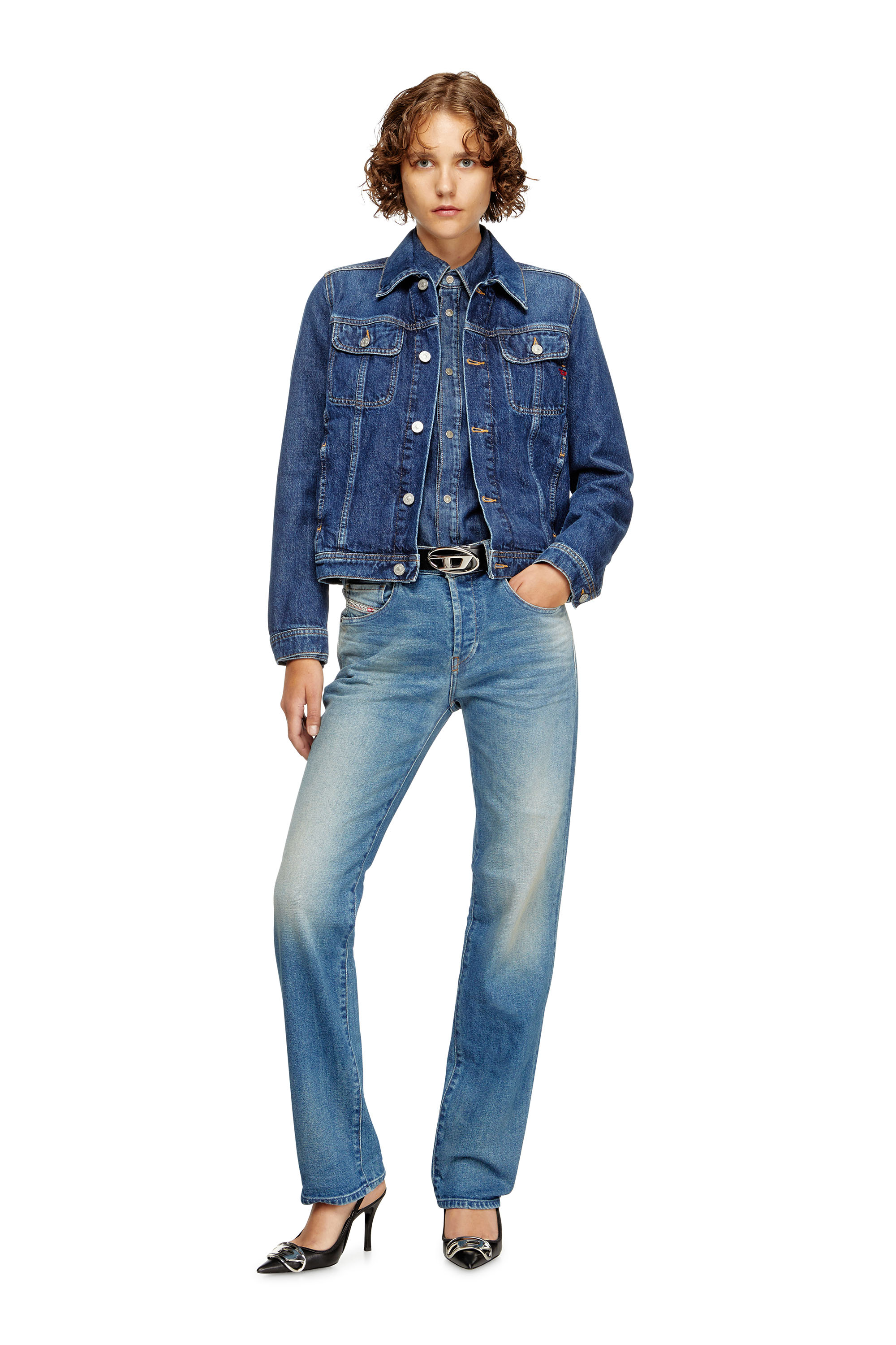Diesel - Woman's Regular Jeans 1989 D-Mine 09M14, Medium blue - 2