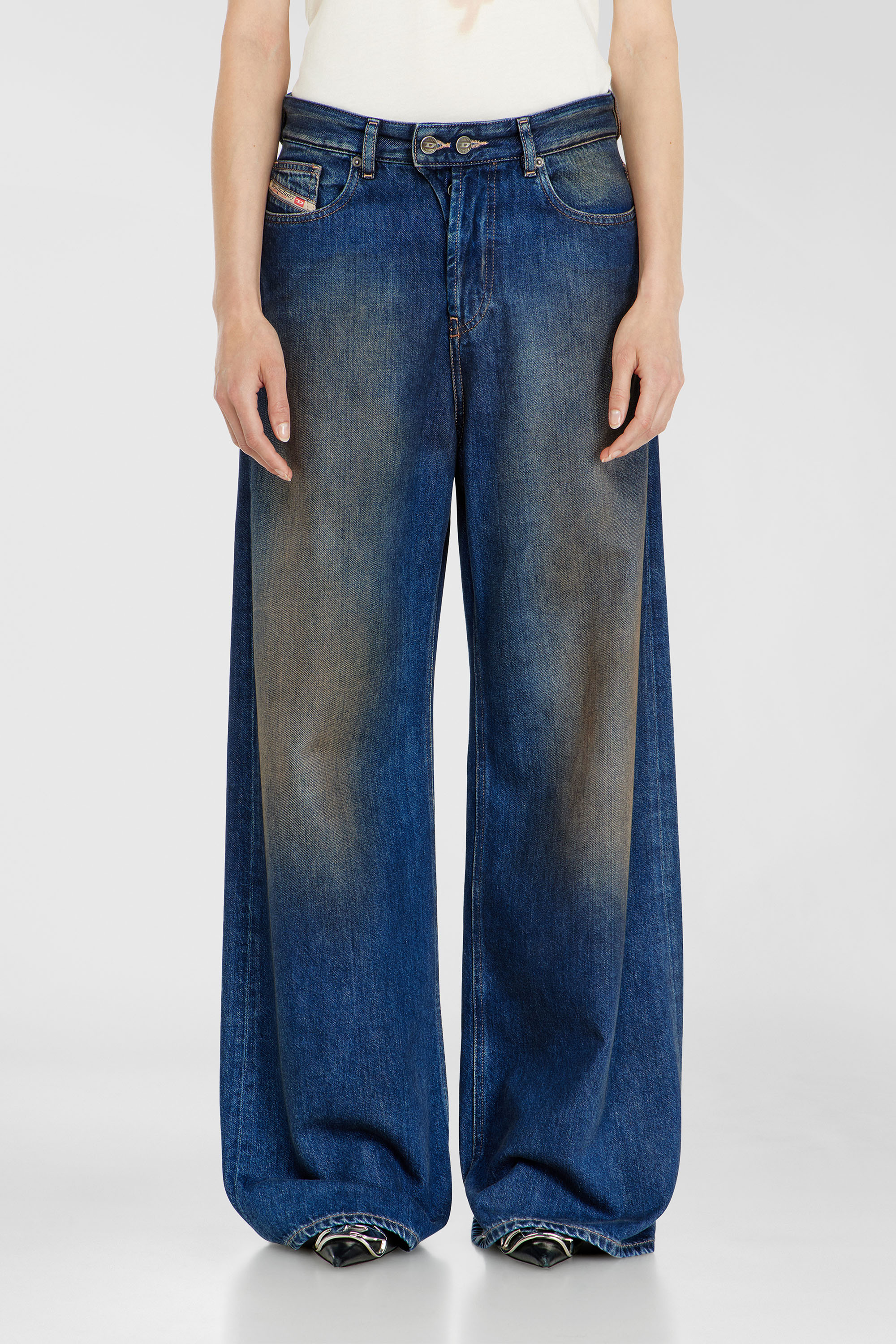 Diesel - Woman's Relaxed Jeans 1996 D-Sire 09P47, Dark Blue - 4