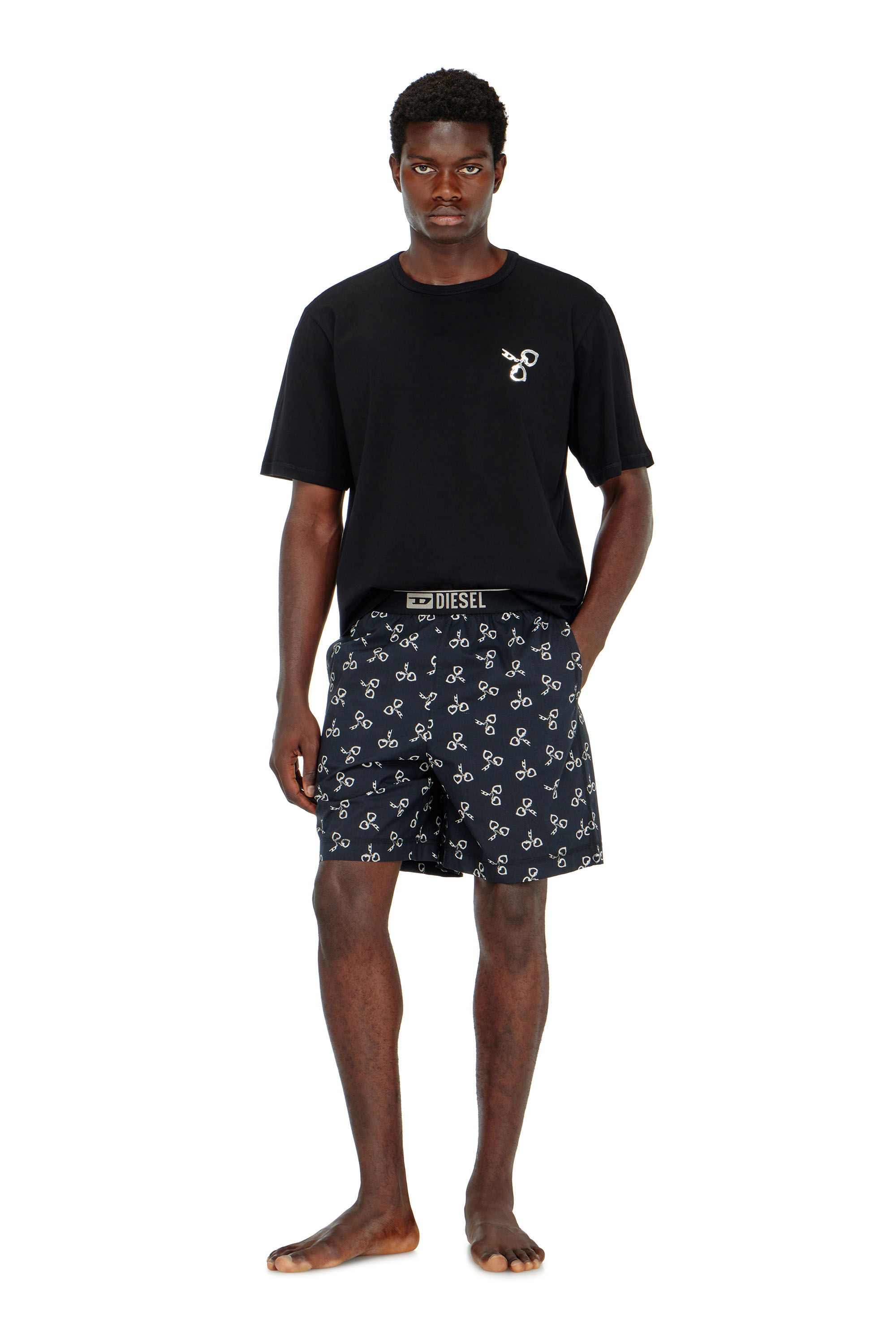 Diesel - KIT-JAMES-D-BOX, Man's Cotton pyjama set with handcuff print in null - 1