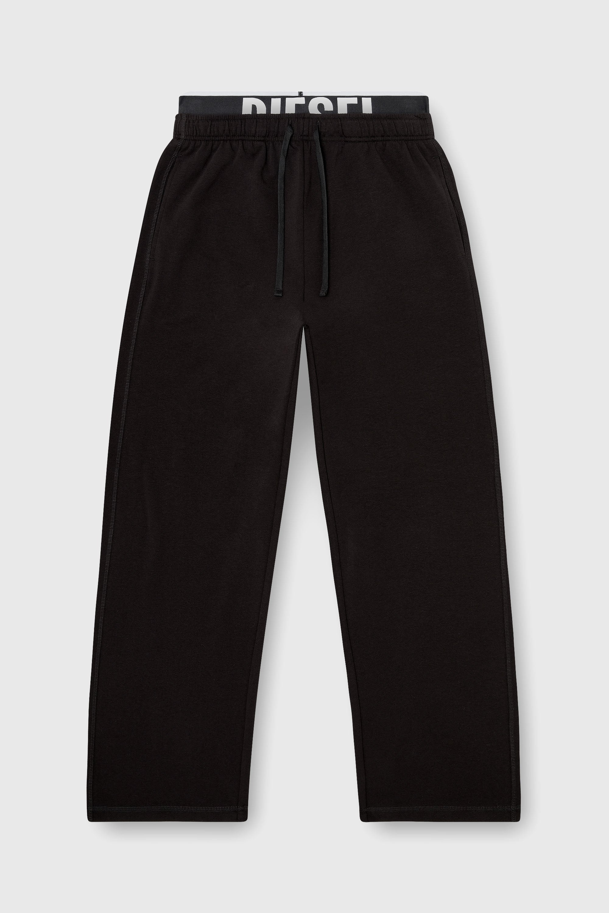 Diesel - BRADLEY-D-POP, Man's Cotton sweatpants with Diesel logo waistband in Black - 2