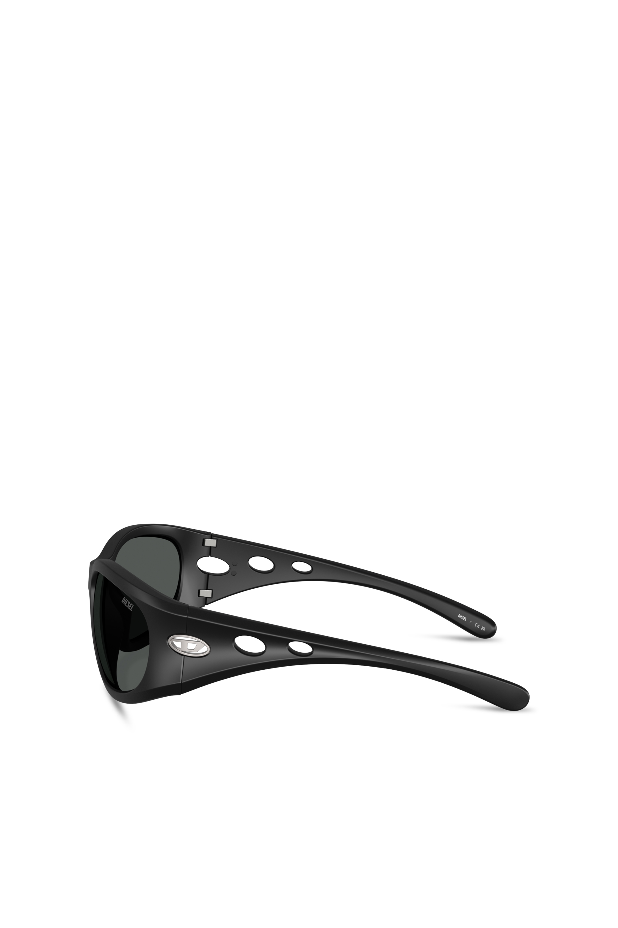 Diesel - 0DL3012U, Unisex's Rectangle sunglasses in Black - 2
