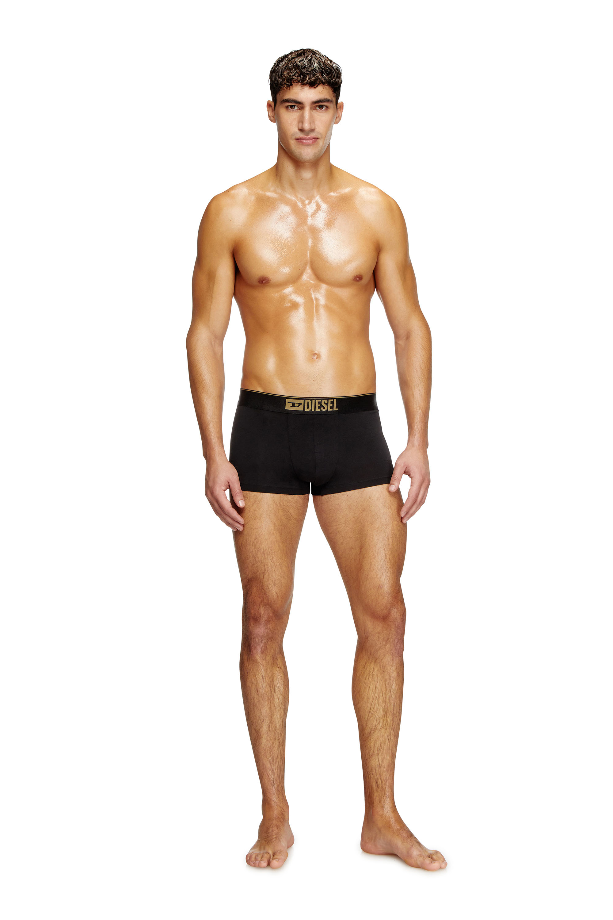 Diesel - DAMIEN-GFT-3PACK, Man's Three-pack metallic boxer briefs in Black/Gold - 2