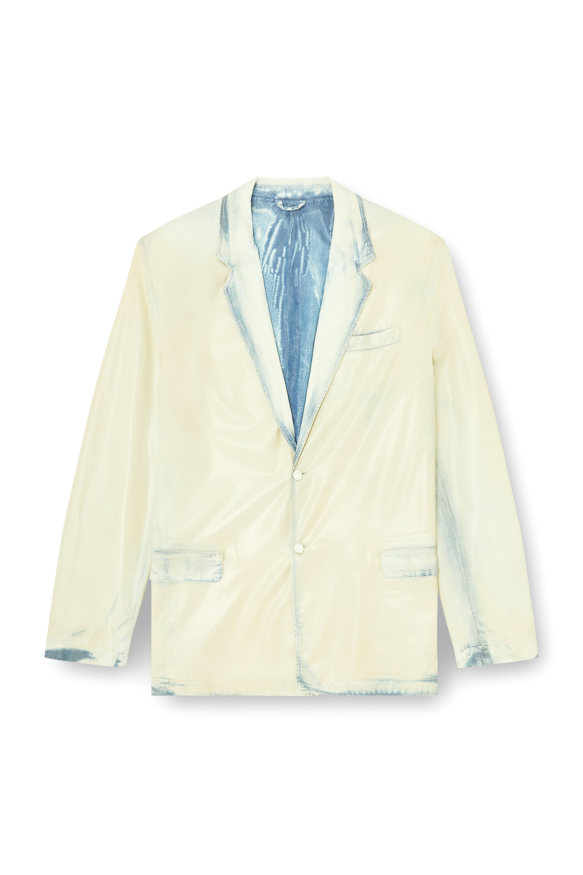 Diesel - D-NIVALE-FSI, Man's Blazer in fluid X-Ray bleach denim in Light Blue - 2