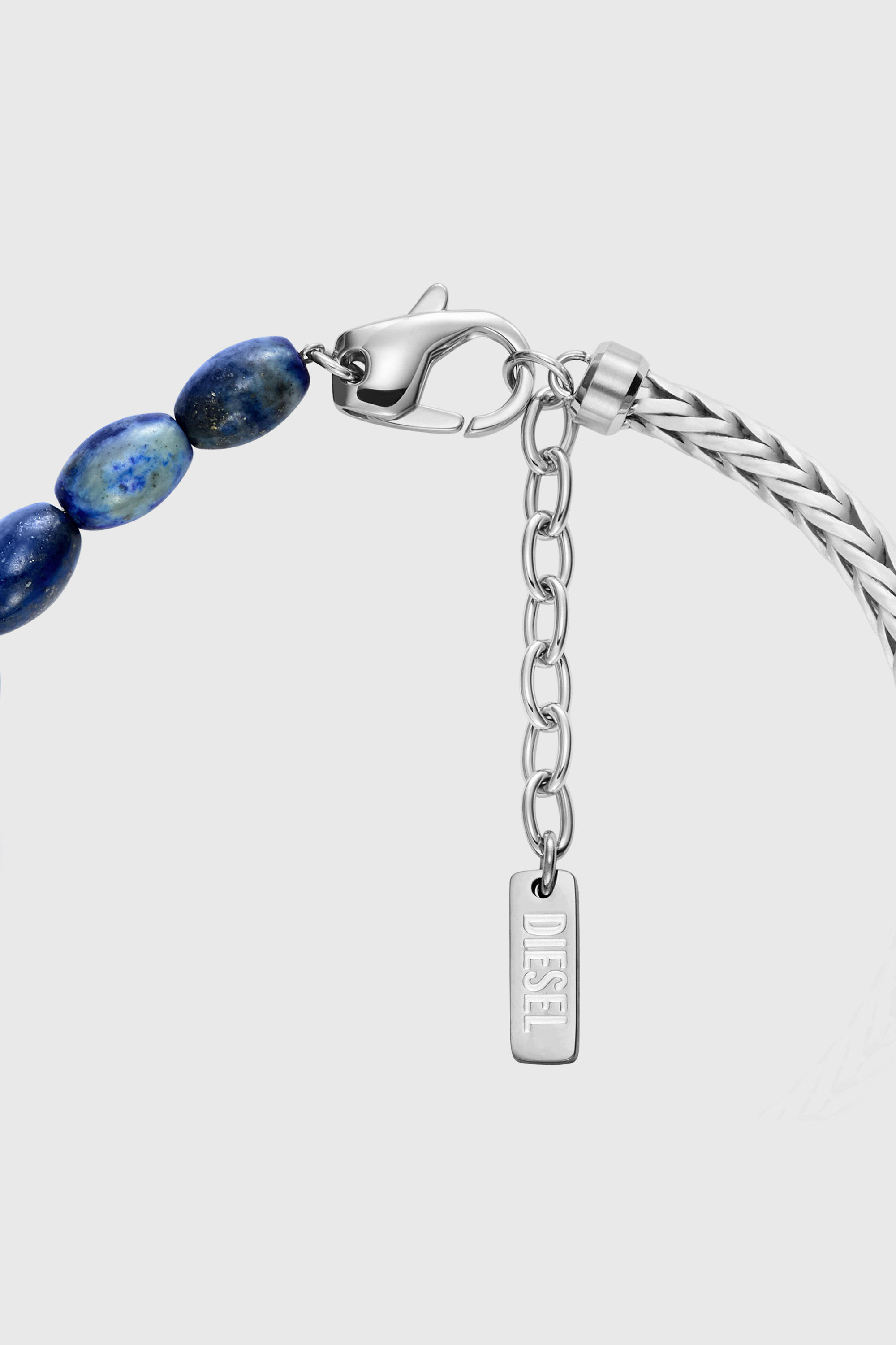 Diesel - DX1713040, Unisex's Lapis Beaded Bracelet in Silver/Blue - 2