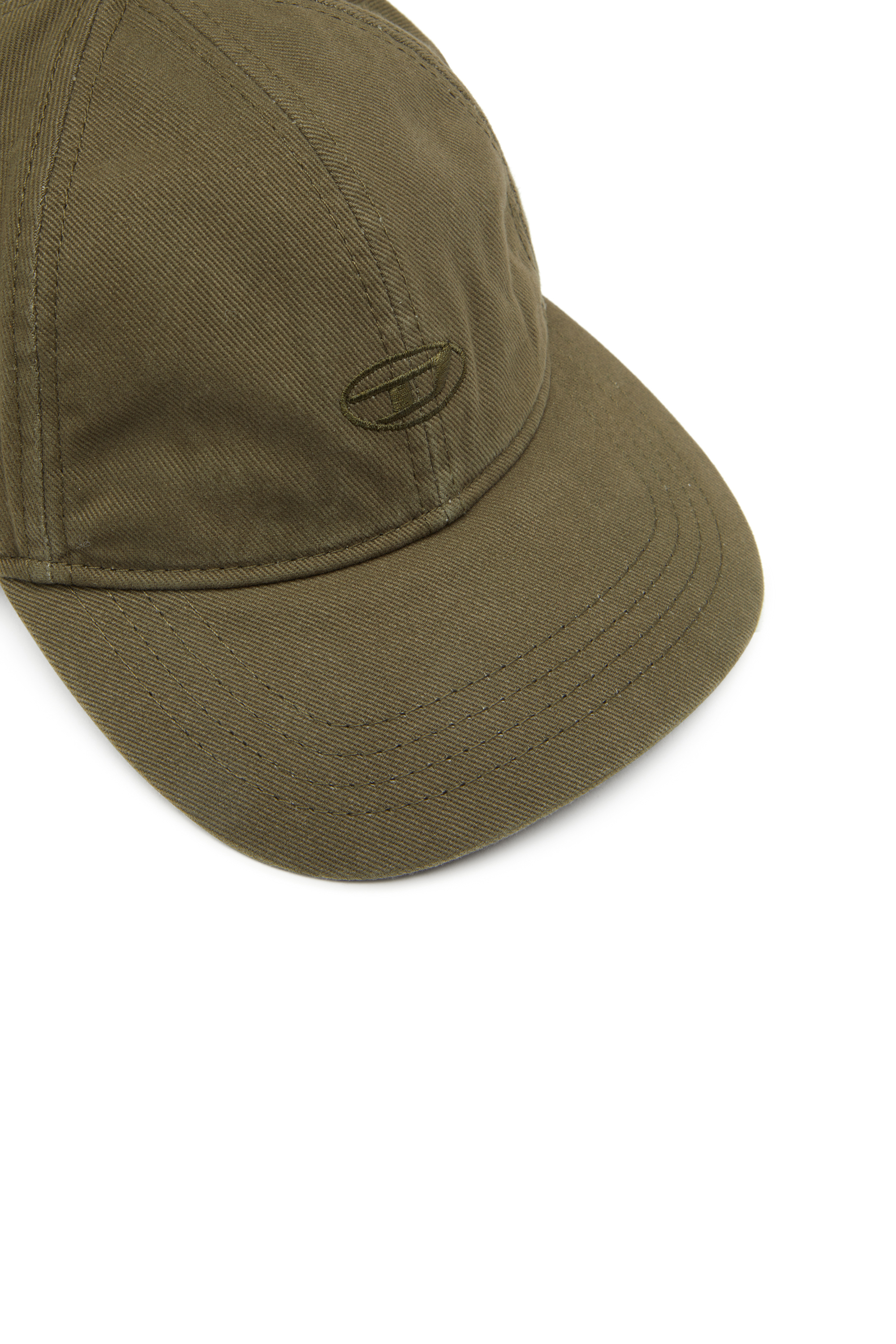 Diesel - C-RUN-WASH, Man's Baseball cap in washed cotton twill in Military Green - 3