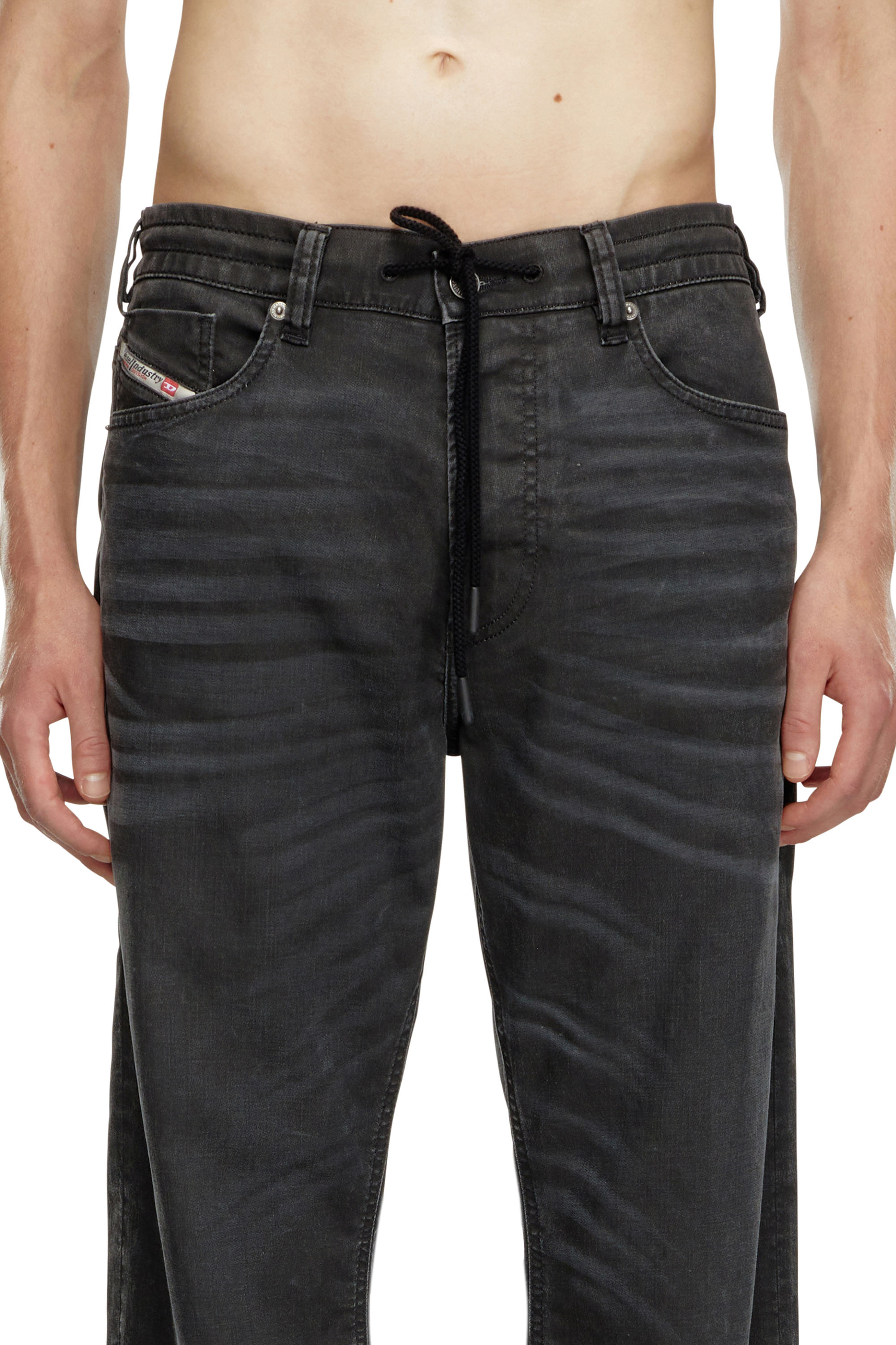 Diesel - Man's Relaxed 2080 D-Reel Joggjeans® 09J75, Black/Dark grey - 4