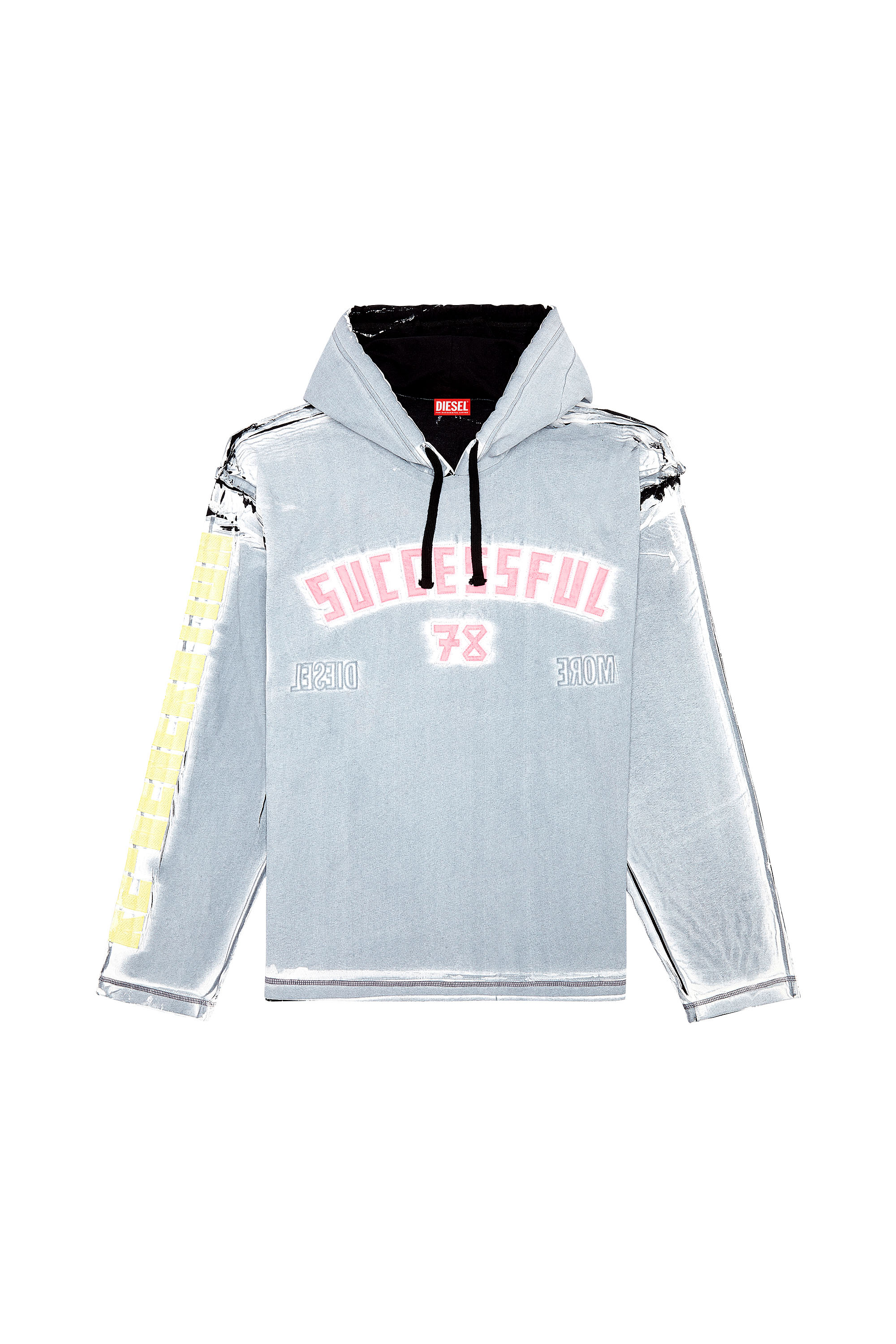 Diesel - T-NABEL-HOOD-LS, Black/Blue - Image 6