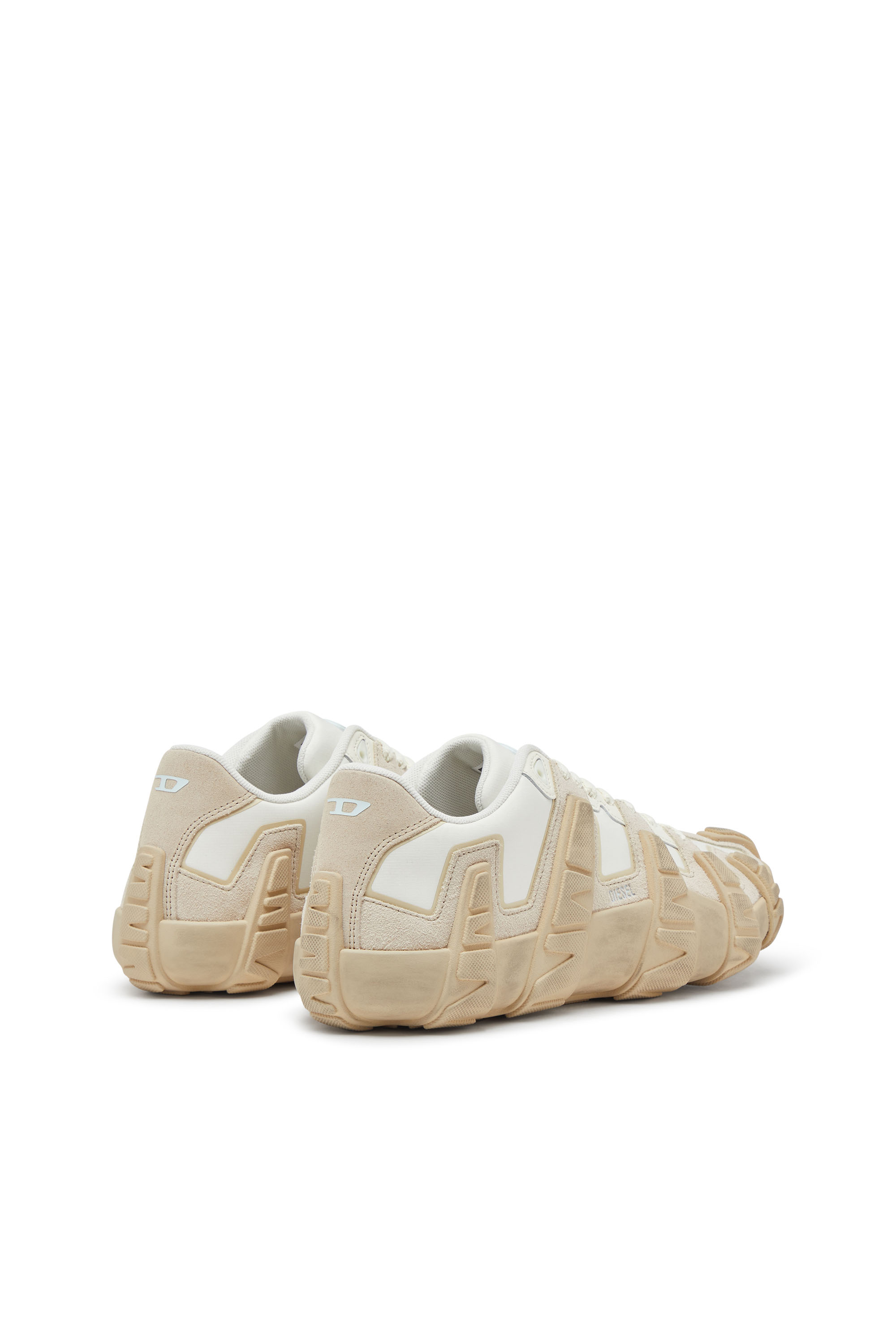S-D-GRIFFE LOW, White/Beige Diesel - S-D-GRIFFE LOW, Man's S-D-Griffe - Nylon sneakers in White/Beige - 3