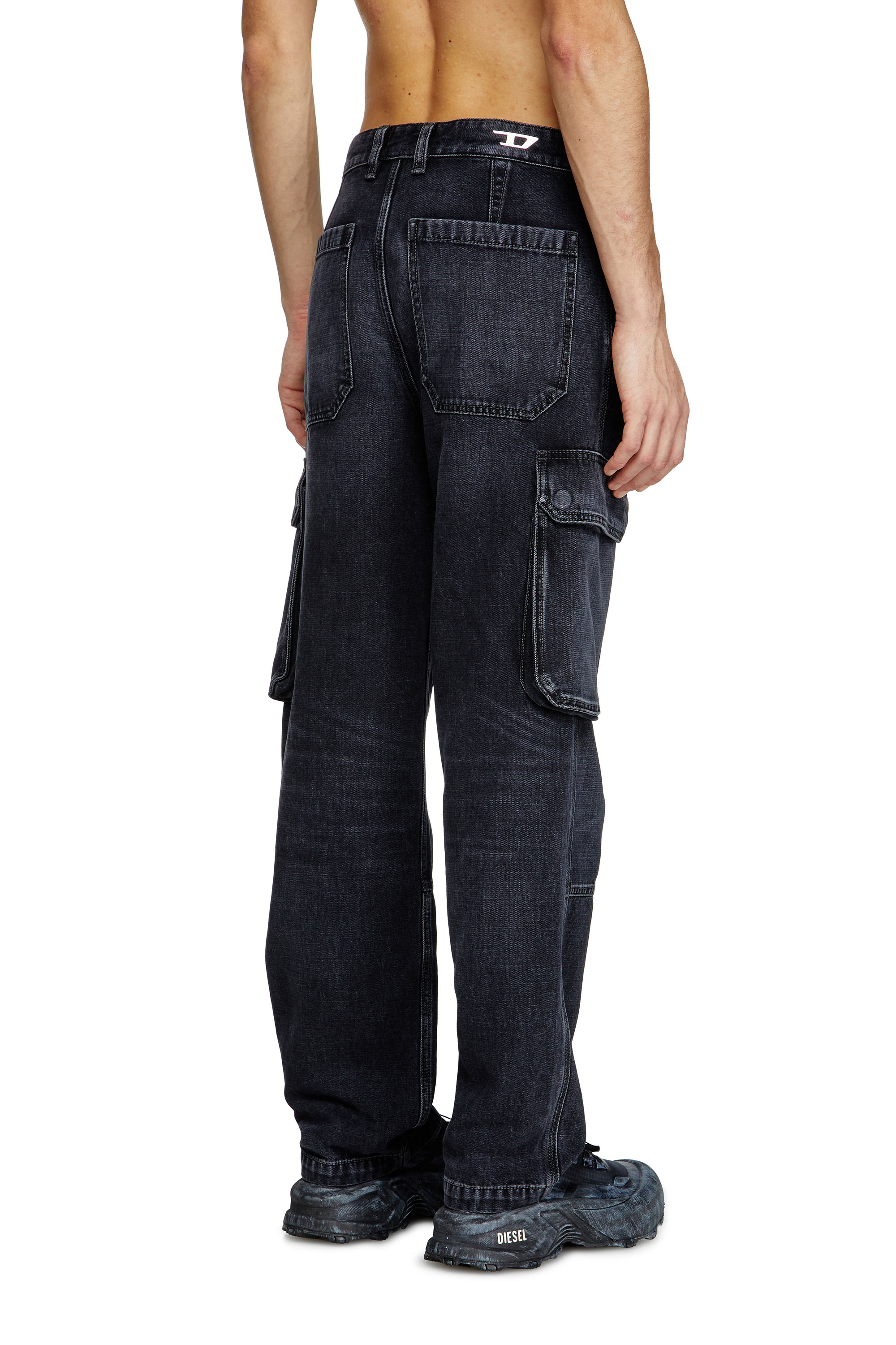 Regular Jeans D-Uty 007Z9, Black/Dark grey Diesel - Man's Regular Jeans D-Uty 007Z9, Black/Dark grey - 4