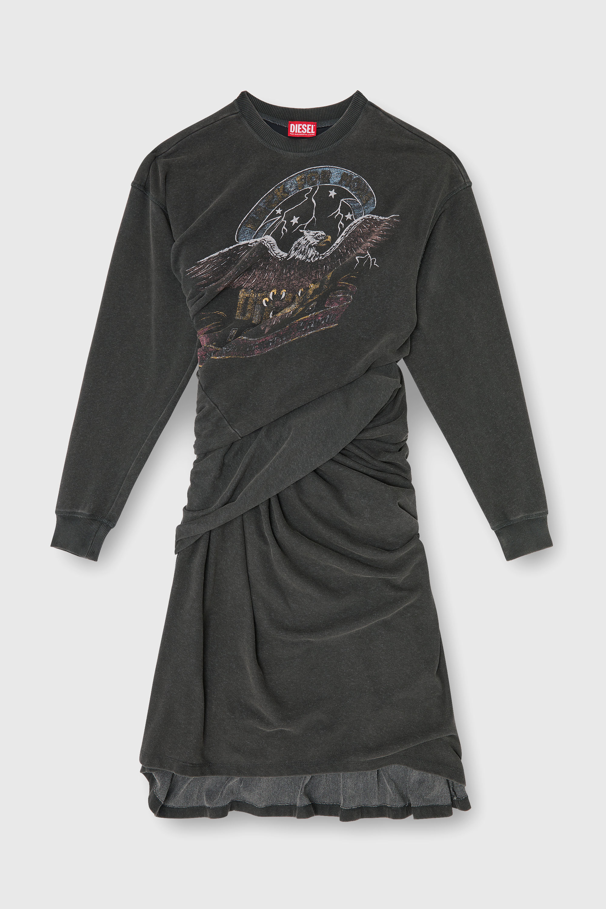 Diesel - D-NENCY, Woman's Sweatshirt dress with concert graphics in null - 1