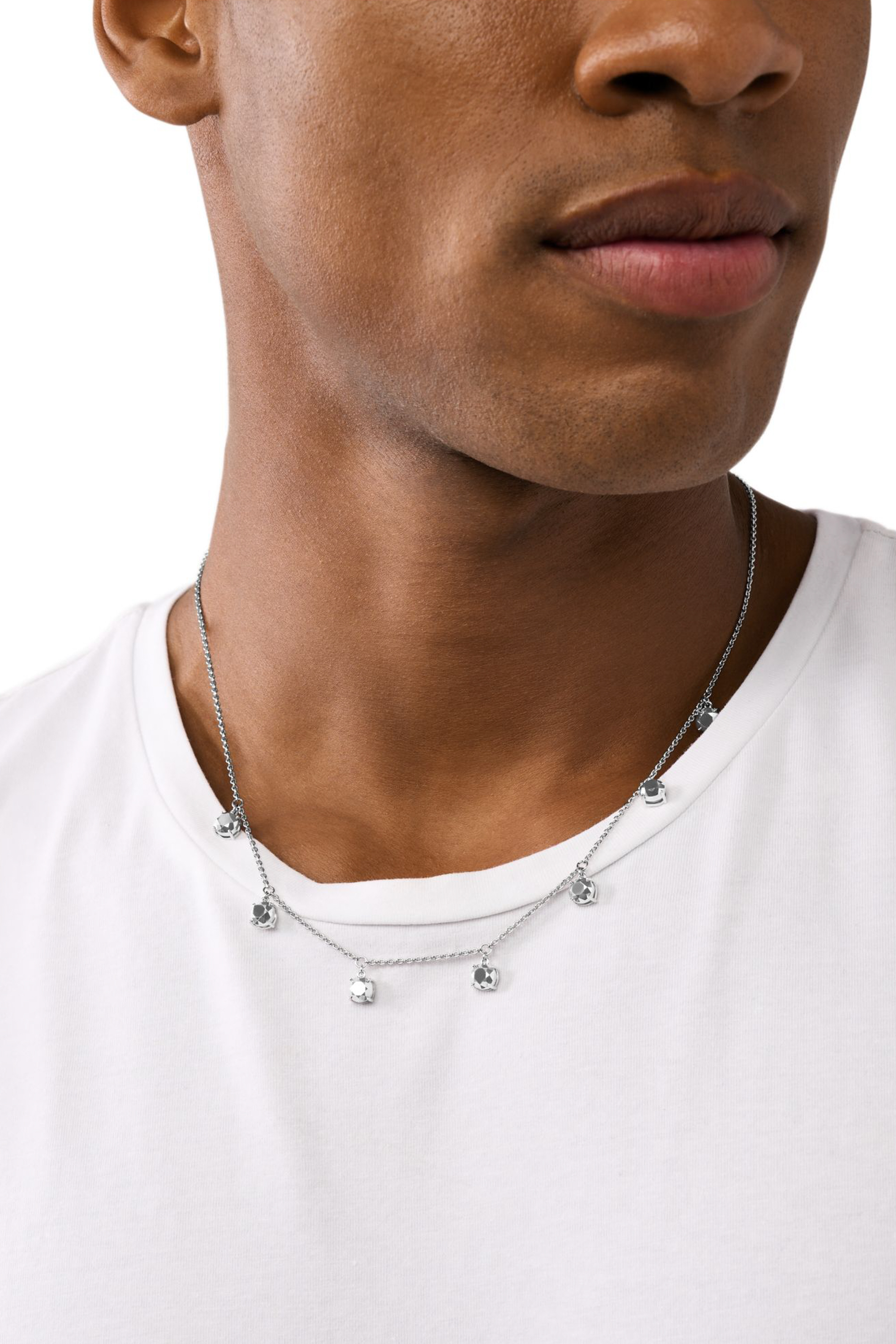 Diesel - DL1360040 STERLING SILVER JEWEL, Unisex's Sterling Silver Chain Necklace in Silver - 3