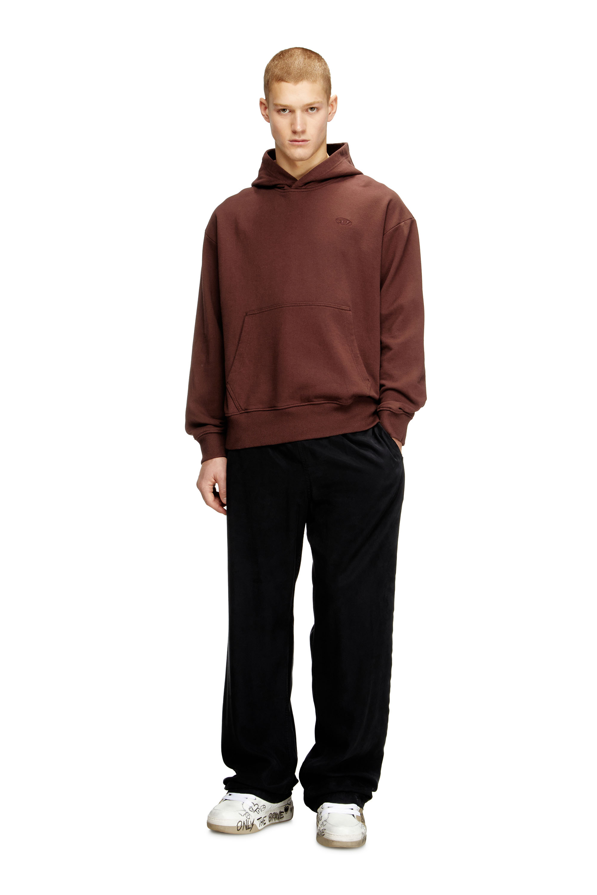Diesel - S-MACS-HOOD-MEGOVAL-D, Man's Hoodie with logo embroidery in null - 2