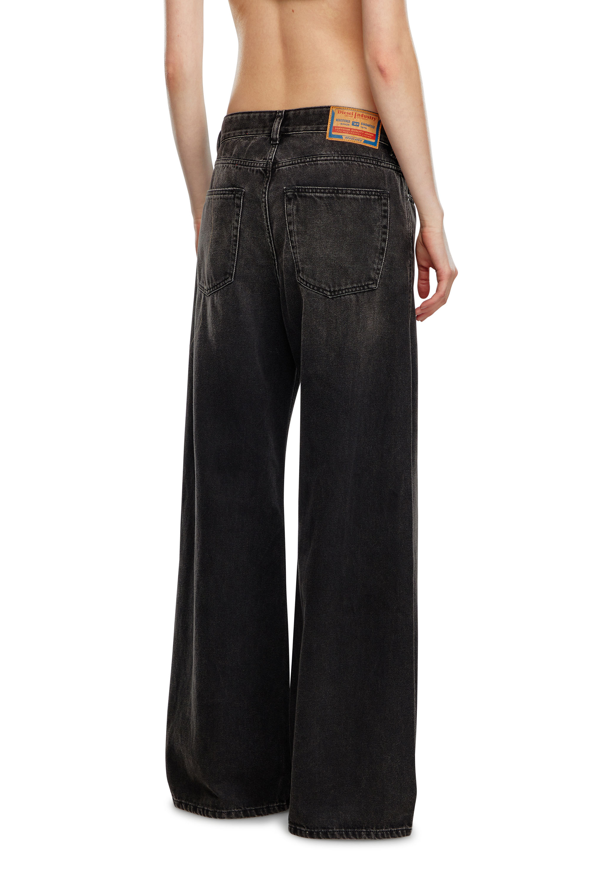 Diesel - Woman Straight Jeans 1996 D-Sire 09J96, Black/Dark grey - Image 2
