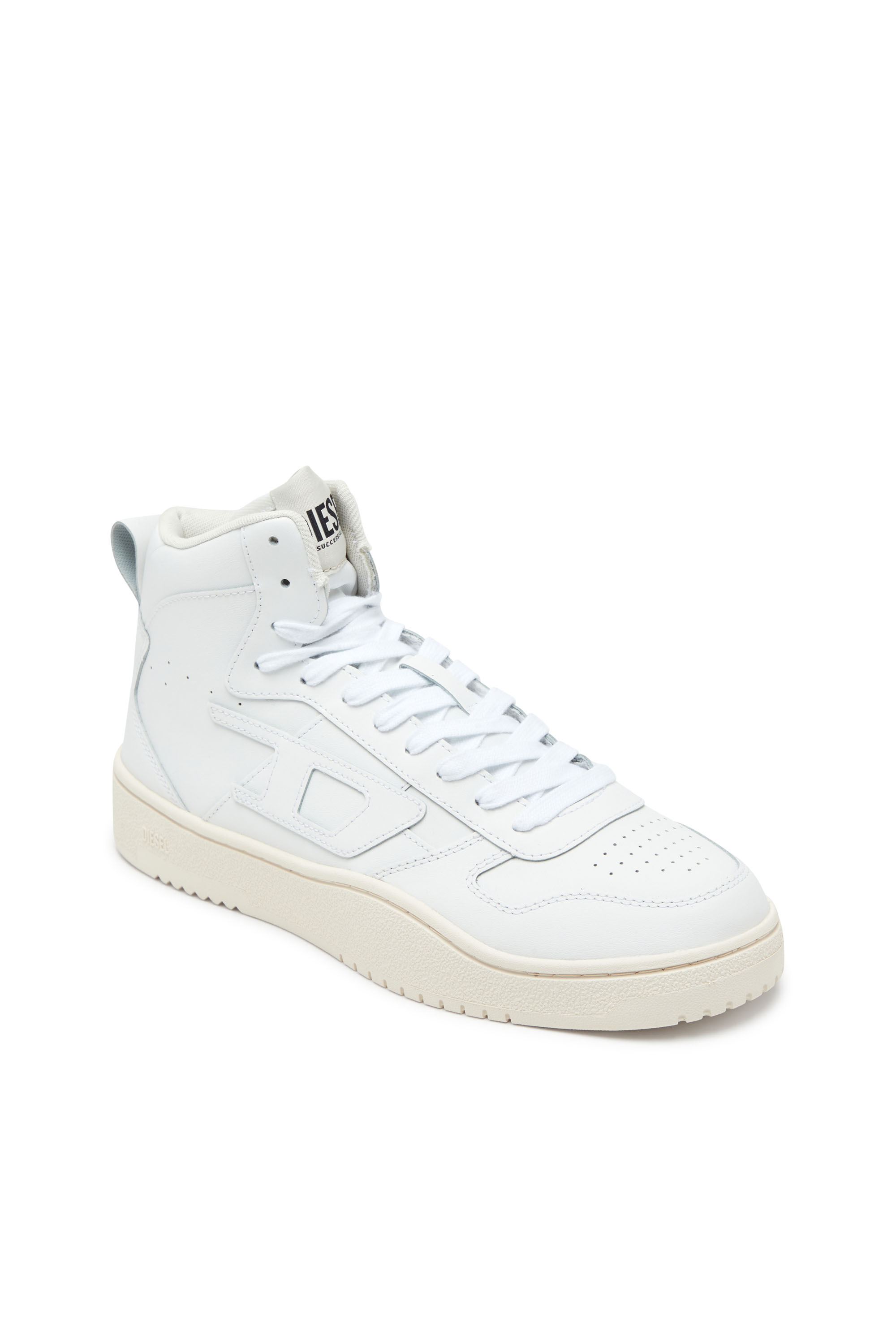 Diesel - S-UKIYO V2 MID, Man's S-Ukiyo-High-top sneakers in leather in White - 6