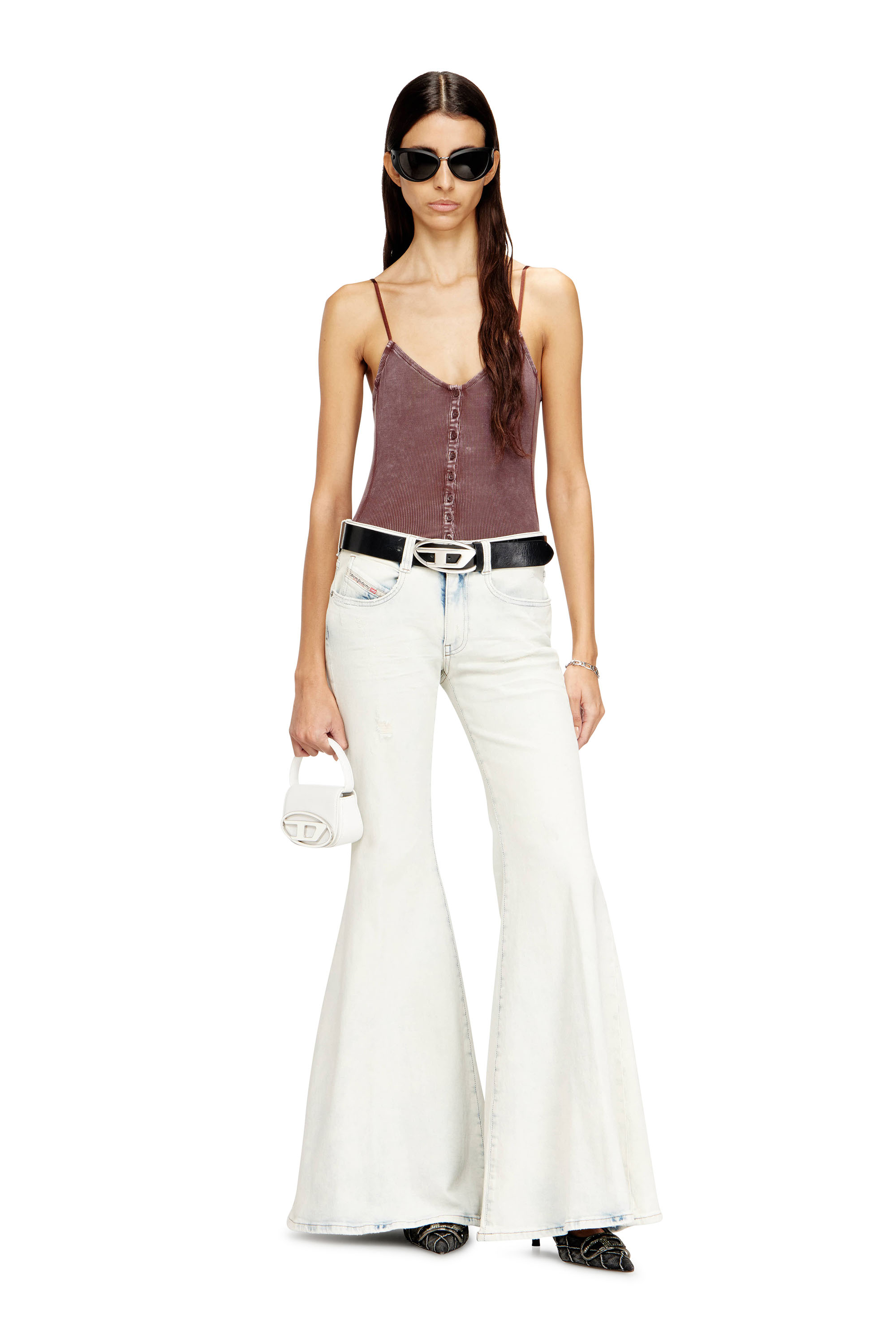 Diesel - Woman's Flare Jeans 1970 D-Bleess 0ADBS, White - 2