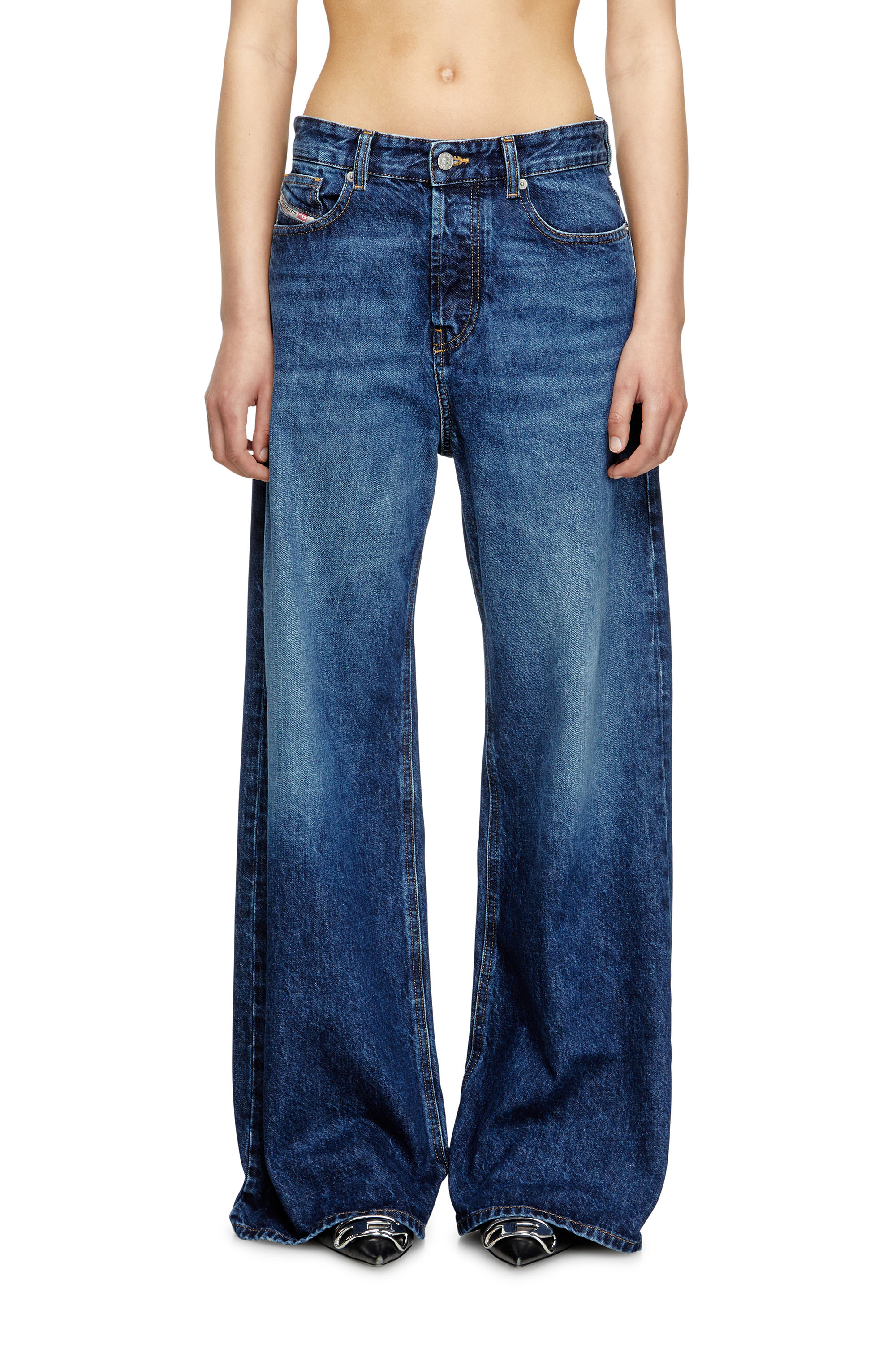 Relaxed Jeans 1996 D-Sire 09I27, Dark Blue Diesel - Woman's Relaxed Jeans 1996 D-Sire 09I27, Dark Blue - 3