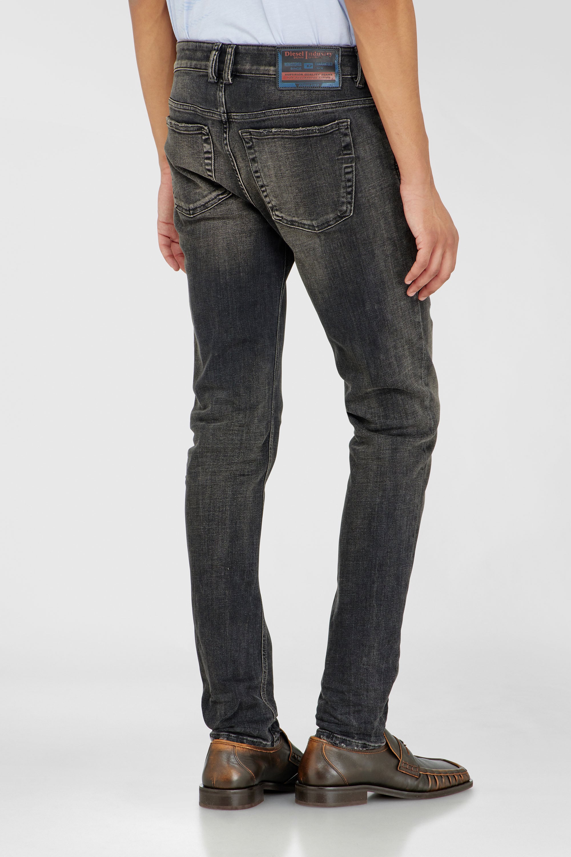Diesel - Man's Skinny Jeans 1979 Sleenker 09P77, Black/Dark grey - 5