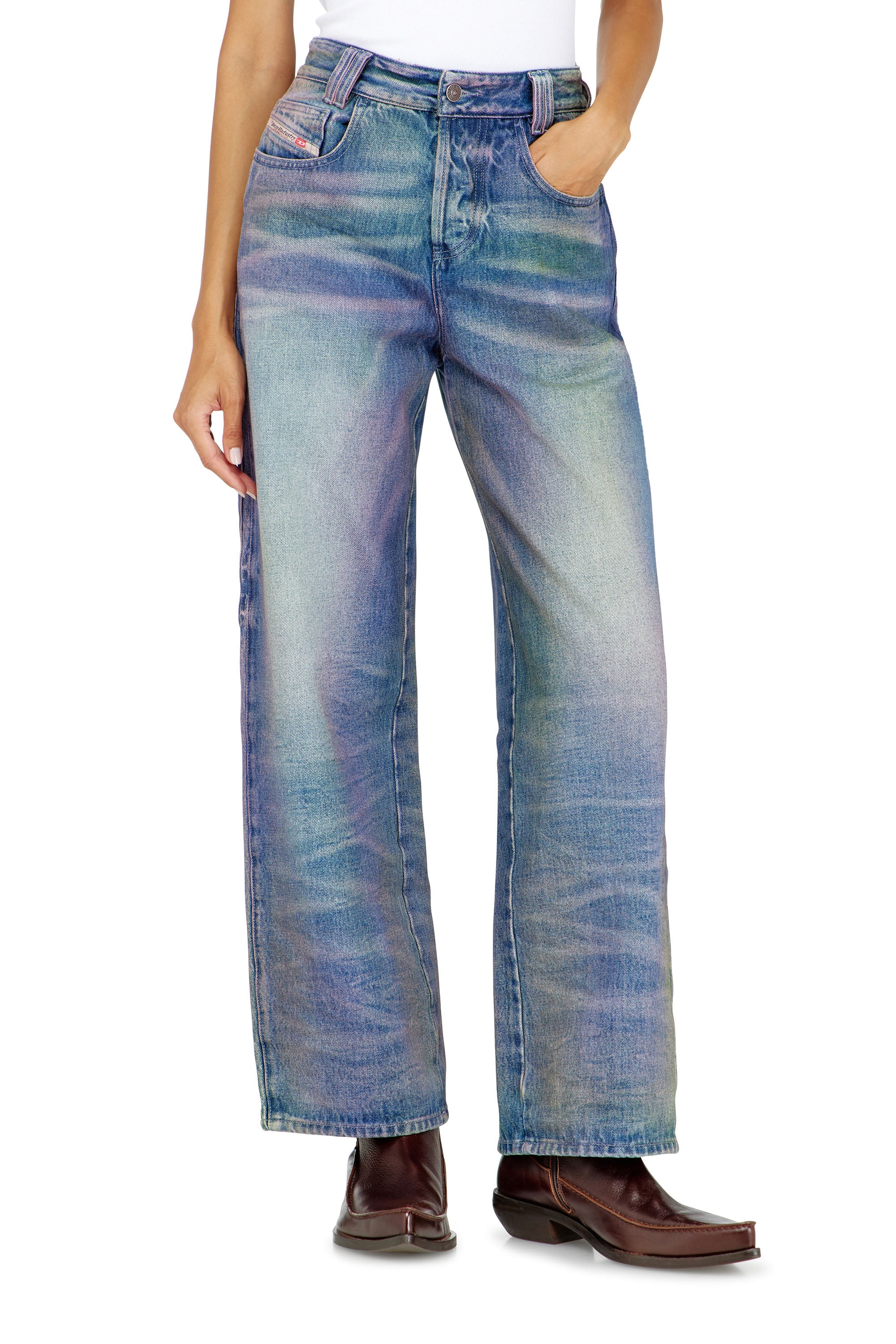 Diesel - Unisex's Relaxed Jeans 1982 D-Hakou 007FW, Medium blue - 2