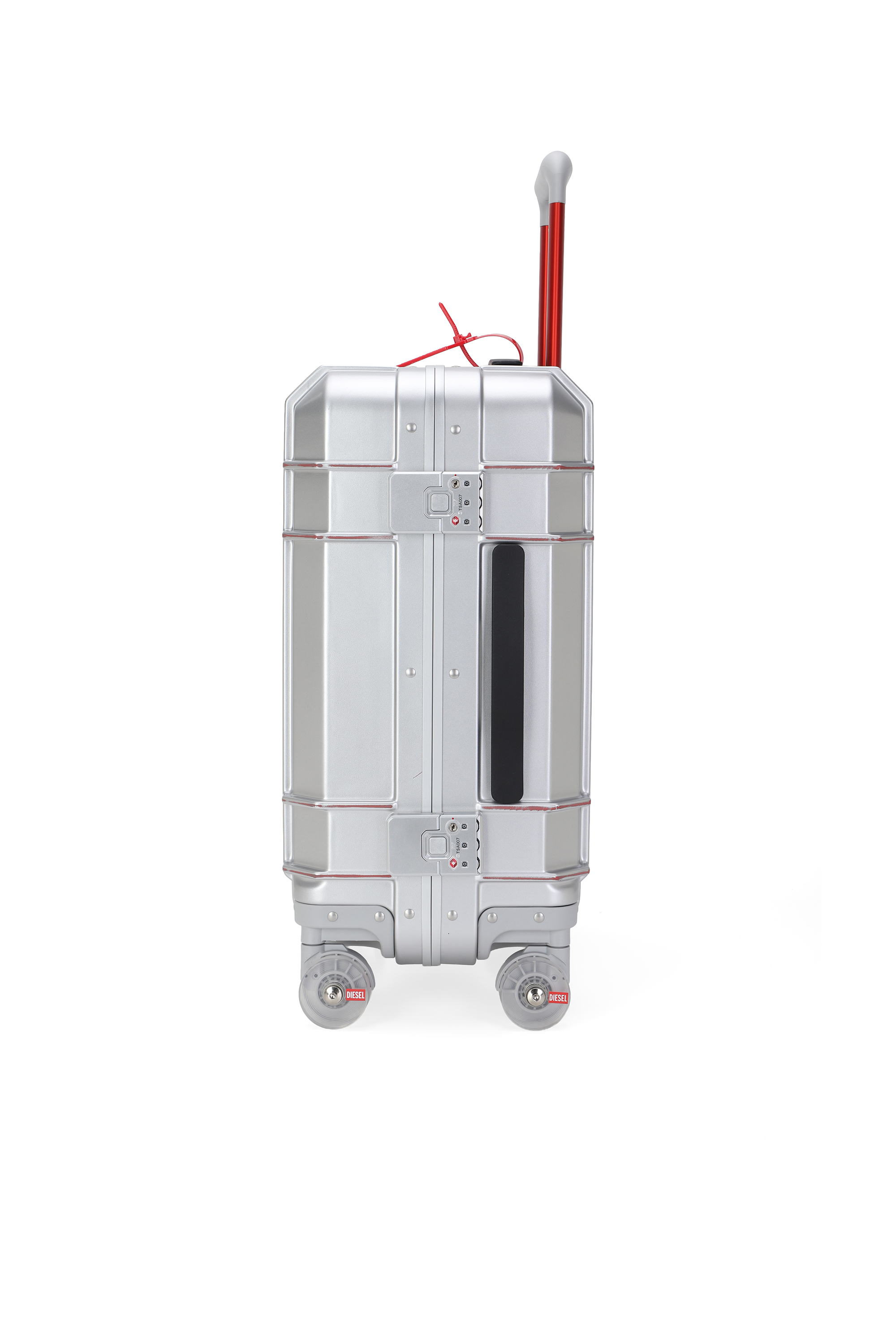 Diesel - DIESEL PC STRONG IMAGE TROLLEY- DSL003, Unisex's Rugged carry‑on suitcase 20" in Silver - 4