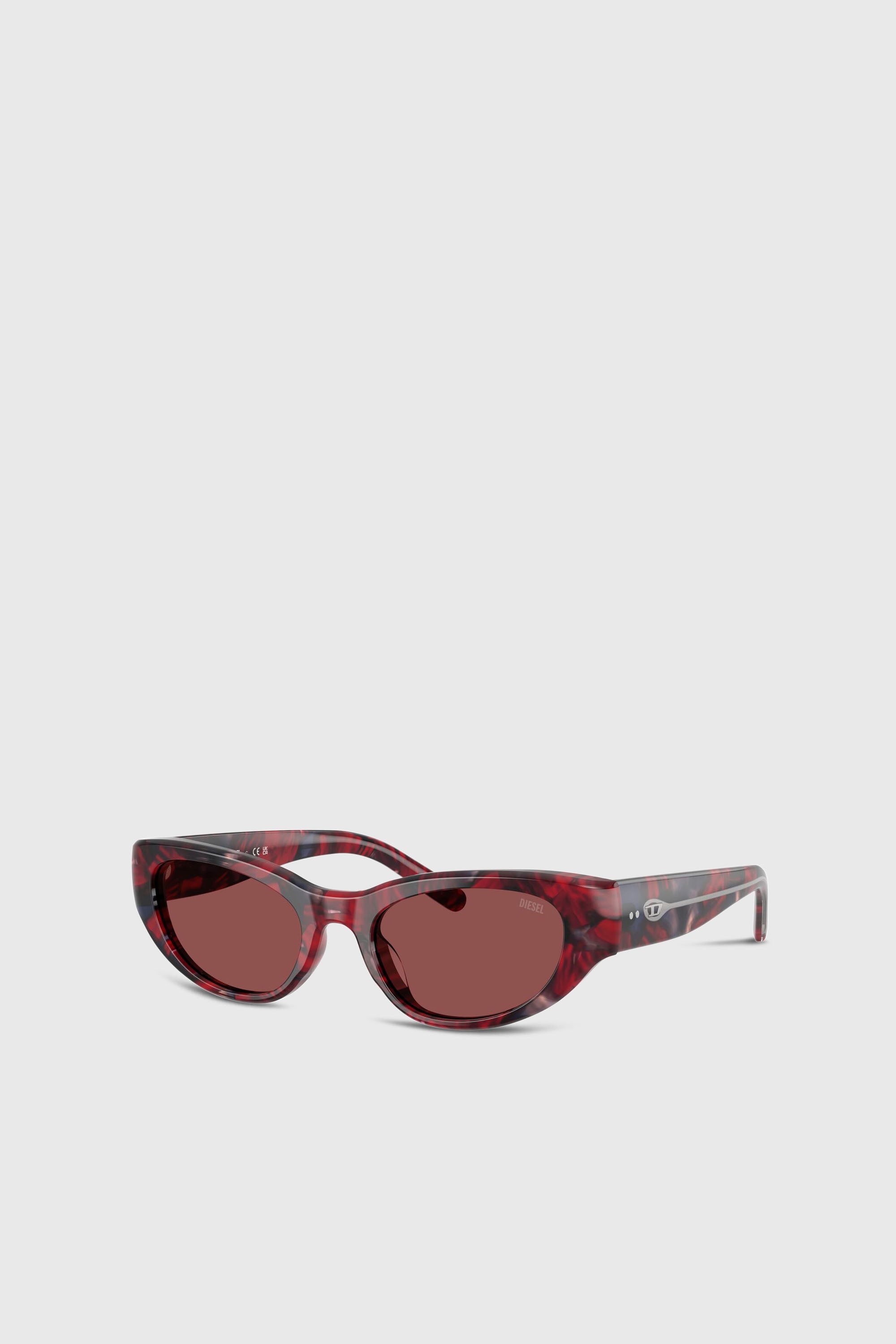 Diesel - 0DL2010U, Unisex's Cat-eye style sunglasses in Red/Brown - 2