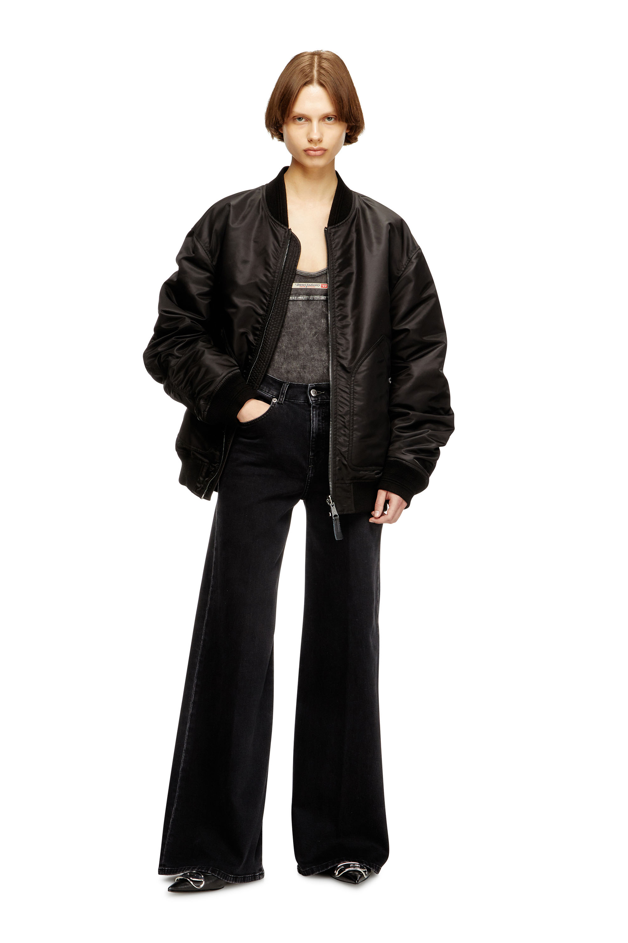 Diesel - Woman's Flare Jeans 1978 D-Akemi 09M69, Black/Dark grey - 1