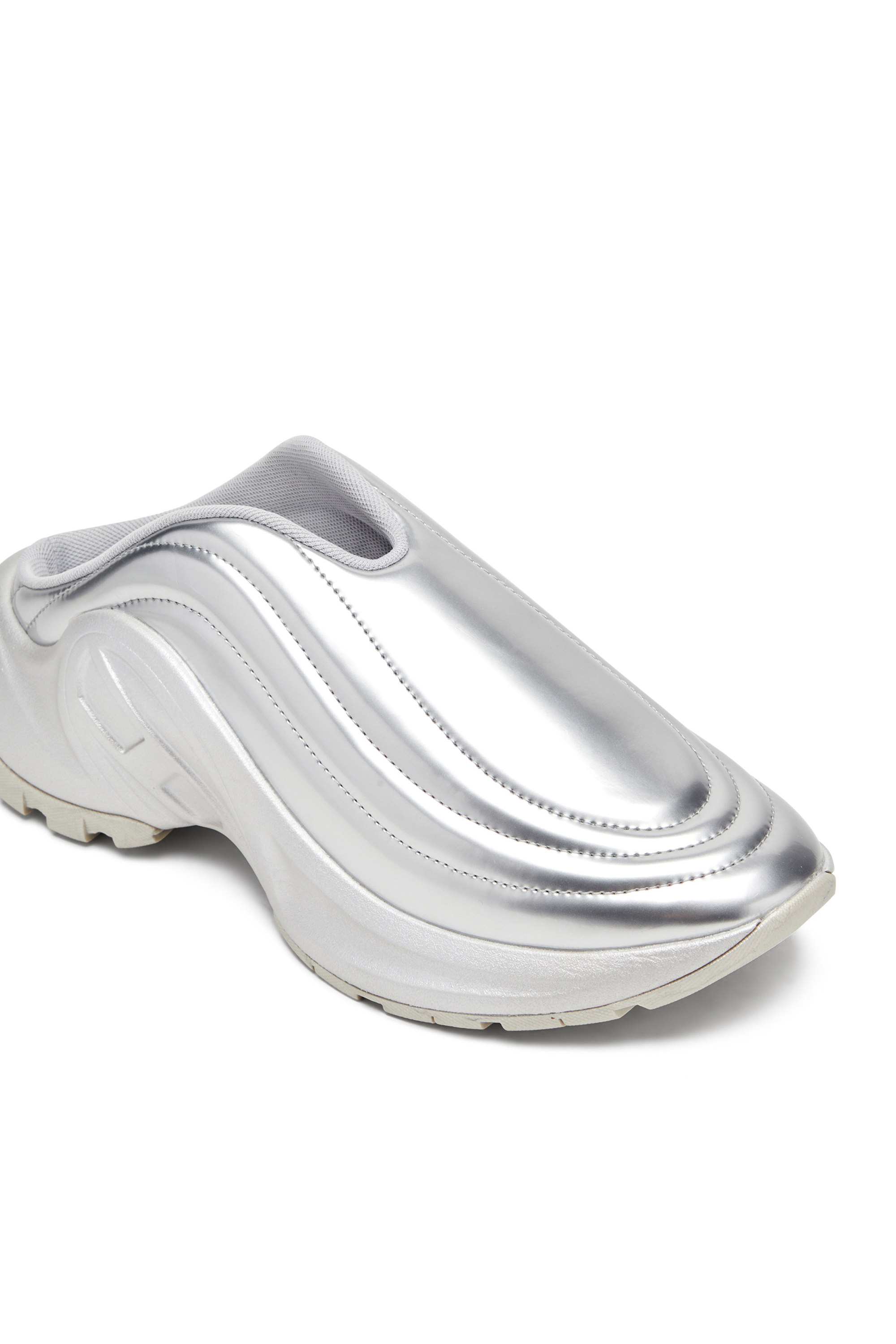 Diesel - S-D-RUNNER MULE X, Unisex's S-D-Runner-Metallic mules in Silver - 6