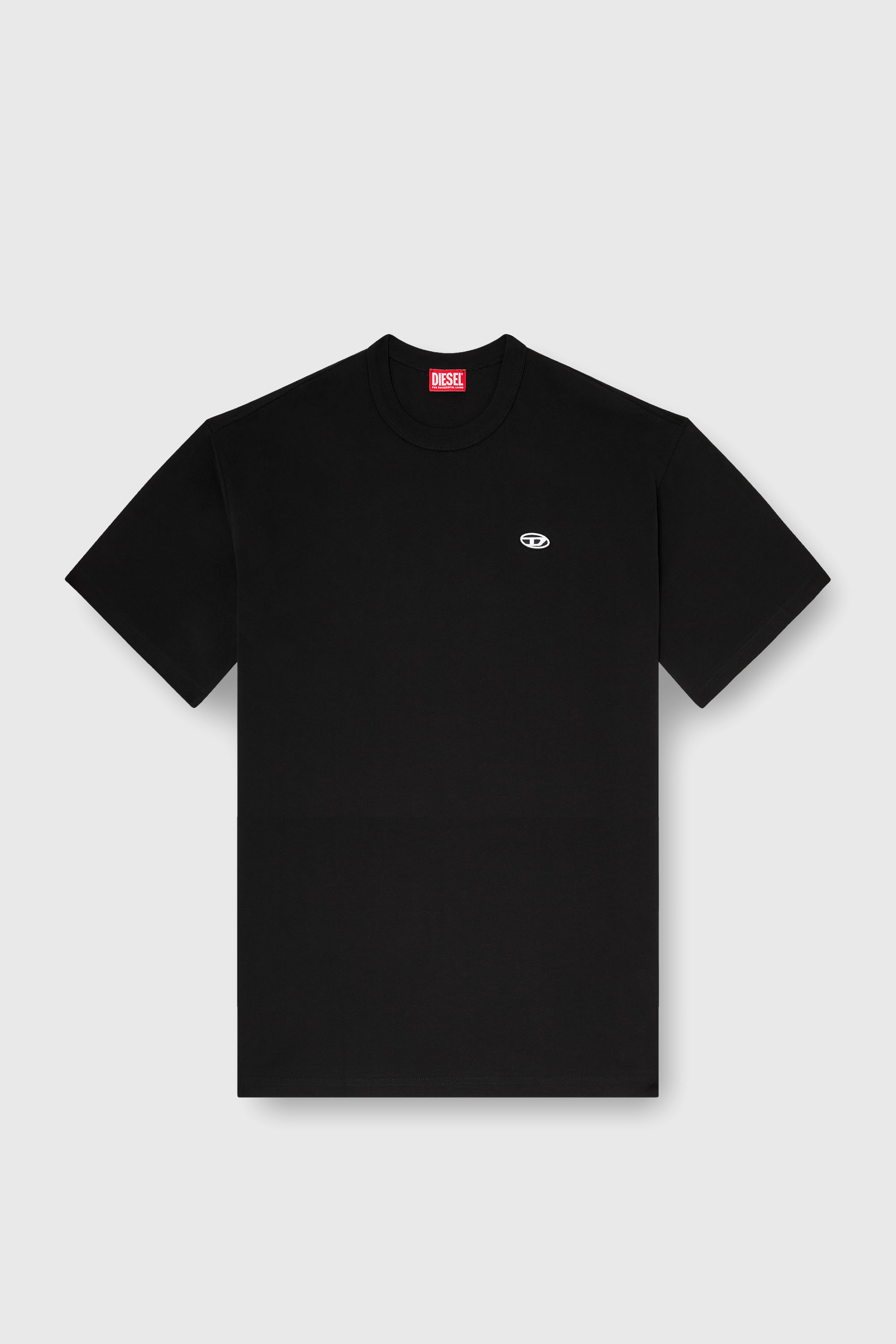 Diesel - T-WASH-MOON-T92, Man's Cotton T-shirt with Oval D logo and graphic in Black - 2
