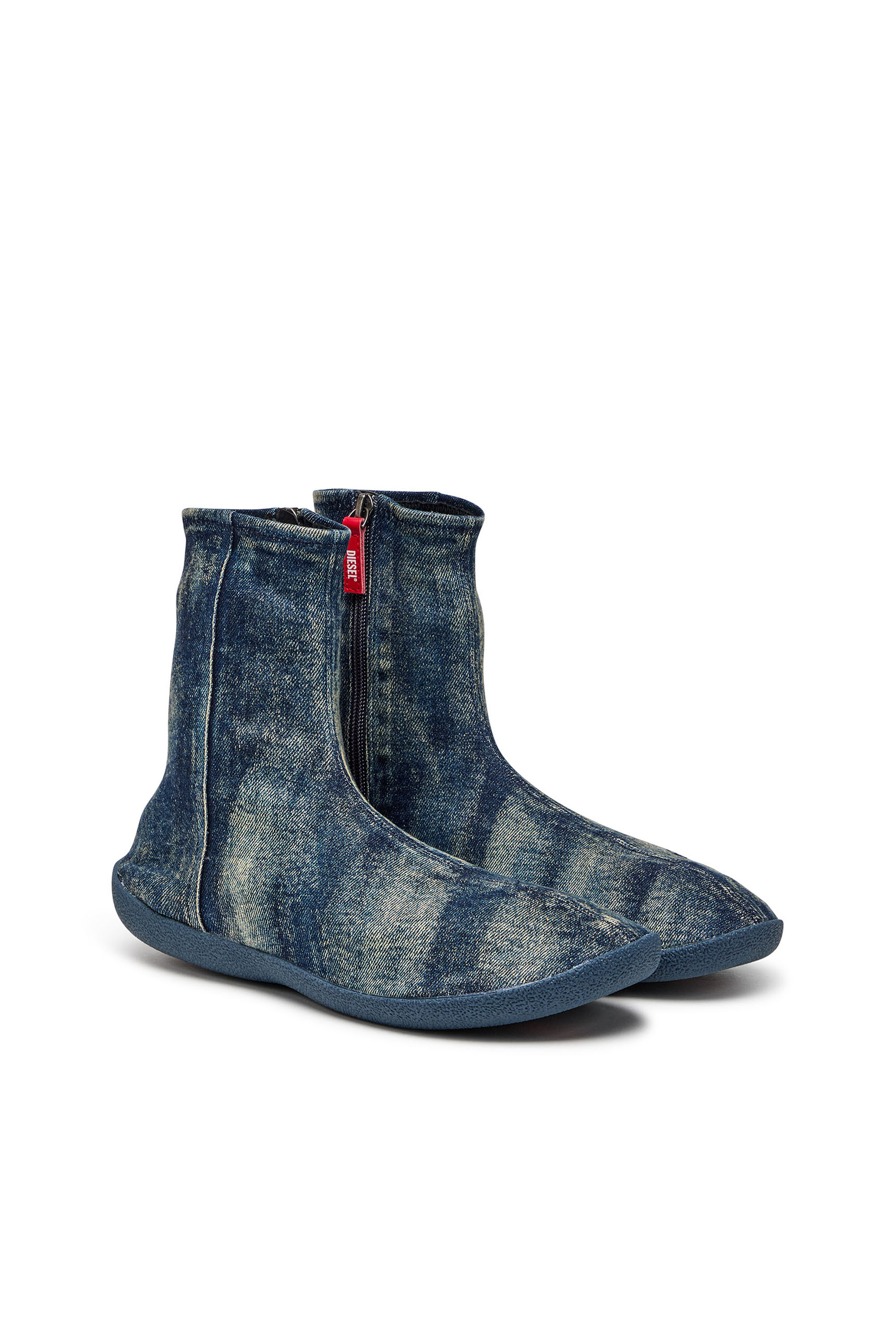 Diesel - D-SHOCK BT, Man's Socks boots in solarised denim in Blue - 2