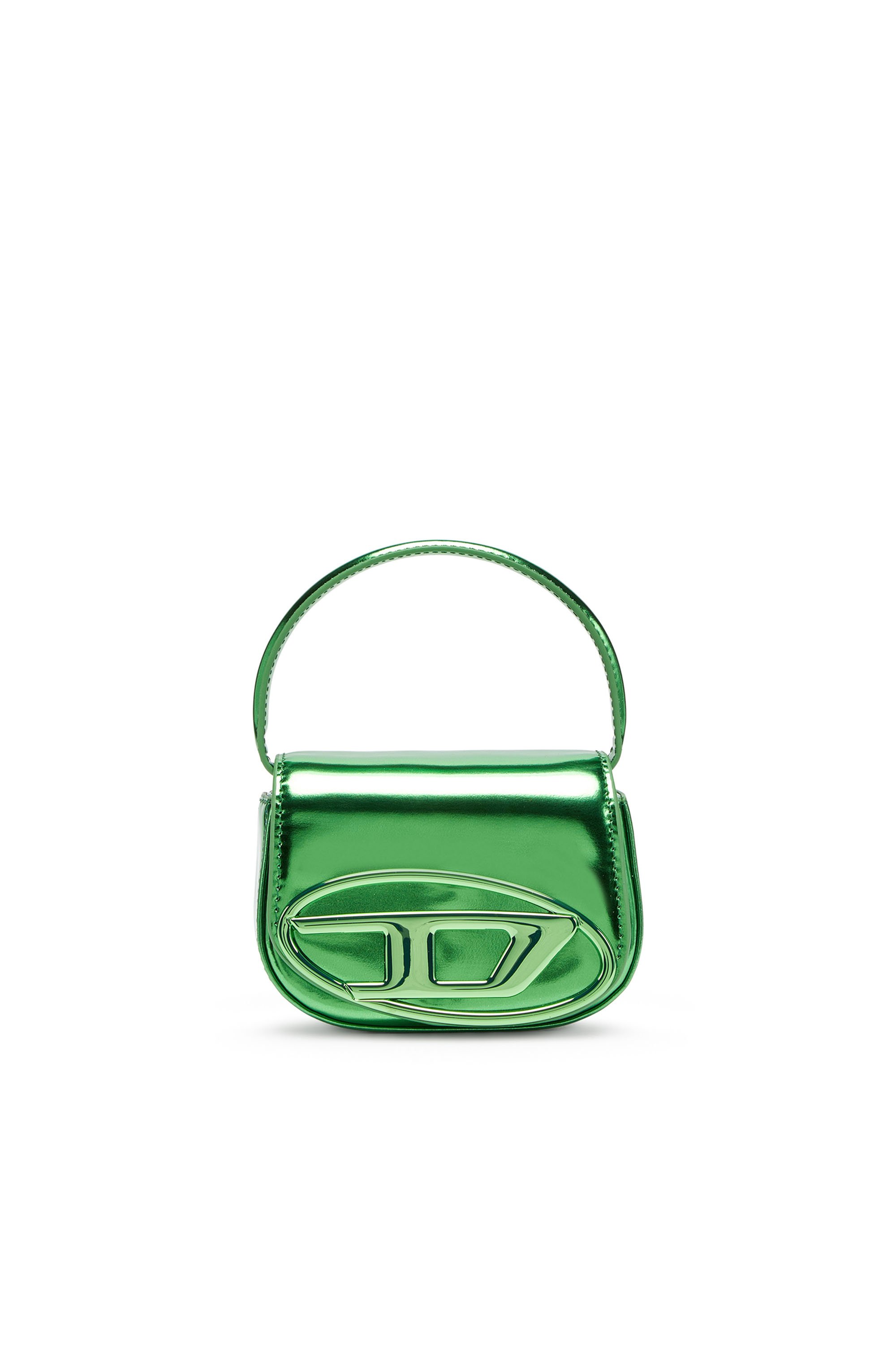 Diesel - 1DR-XS-S, Woman's 1DR-XS-S-Iconic mini bag in mirrored leather in Green - 1