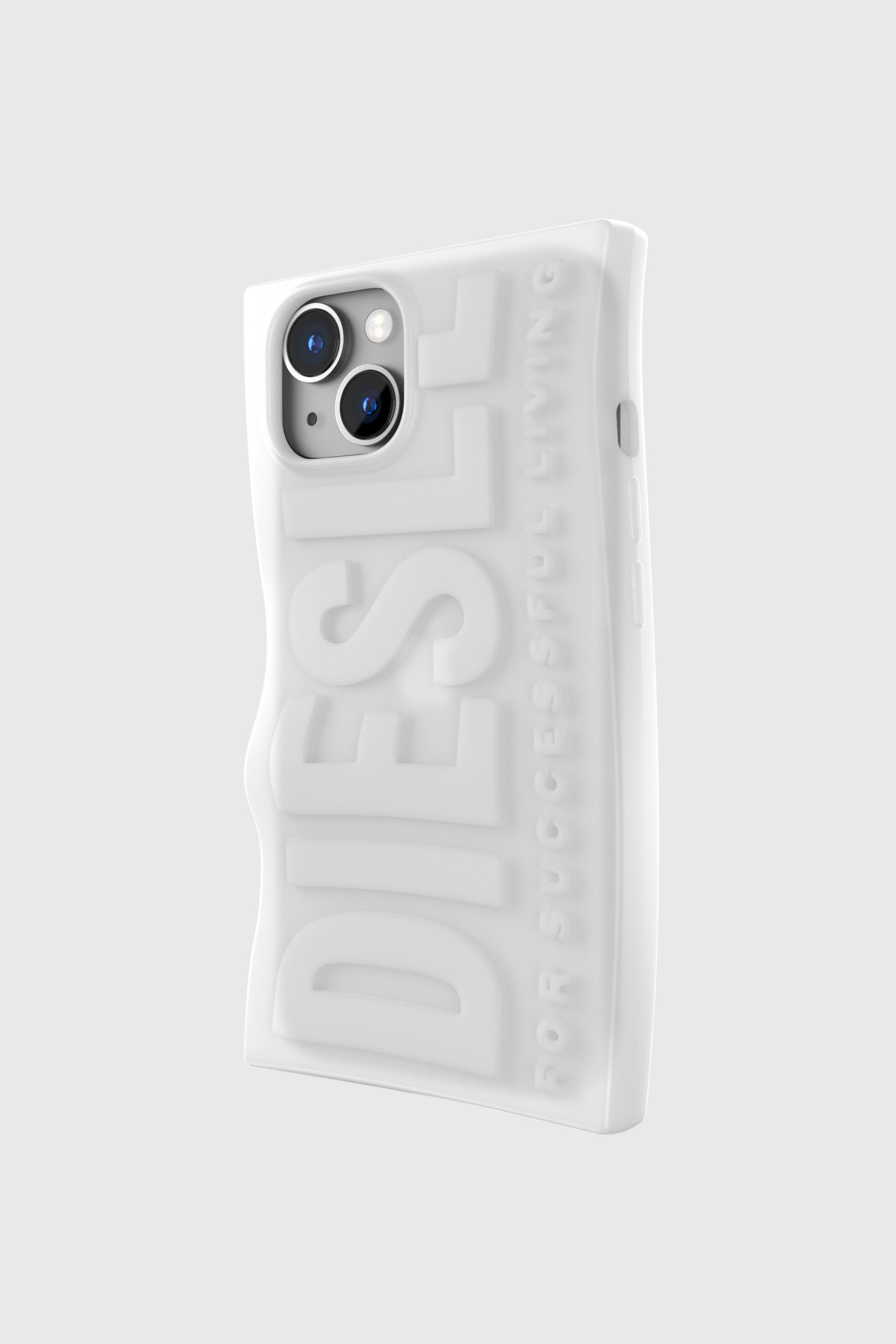 Diesel - 54122 MOULDED CASE, Unisex's D By case iPhone 13/iPhone 14 in White - 3