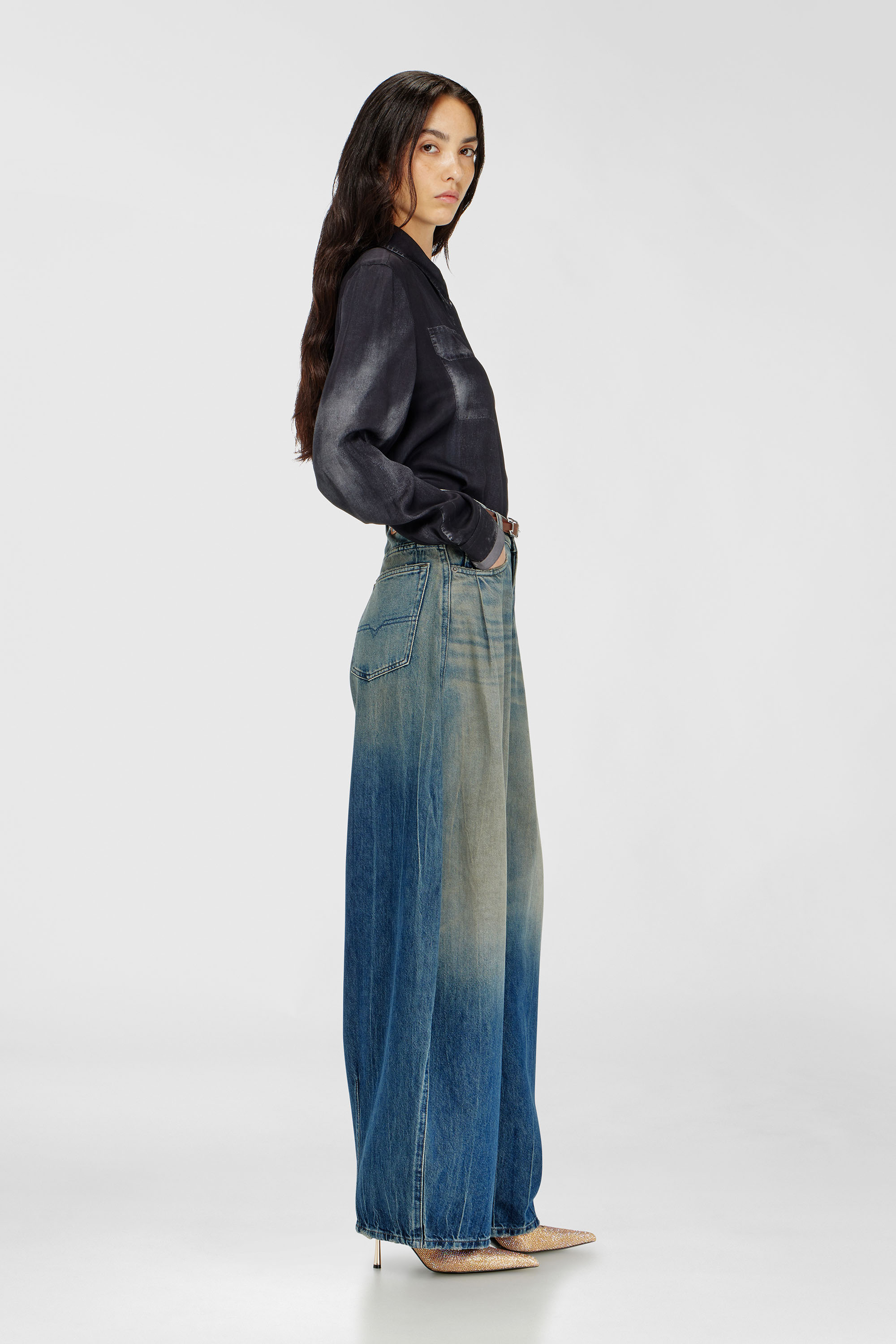 Diesel - Woman's Relaxed Jeans 1987 D-Khelz 09Q72, Dark Blue - 1