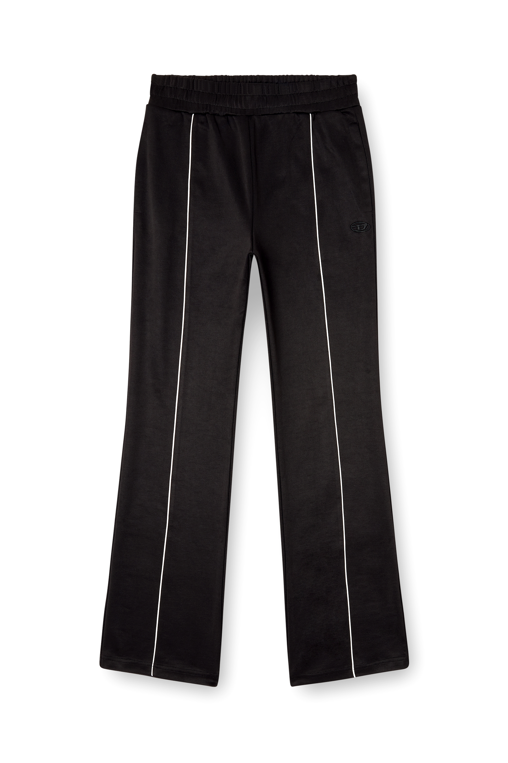 Diesel - P-LOCKINGIN-OD, Woman's Track pants with contrast piping in Black/White - 2