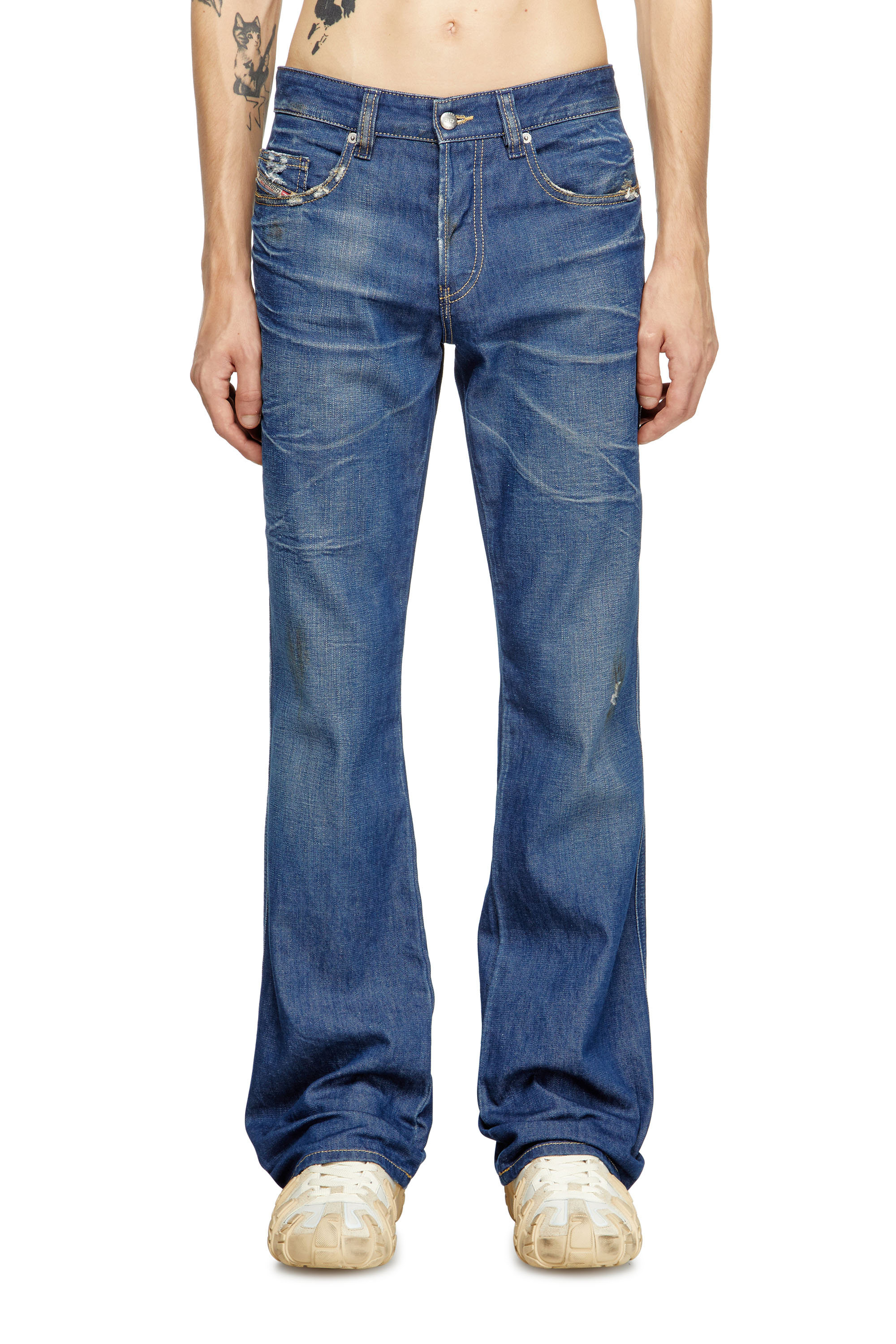 Bootcut Jeans 1998 D-Buck 09M60, Dark Blue Diesel - Man's Bootcut Jeans 1998 D-Buck 09M60, Dark Blue - 3