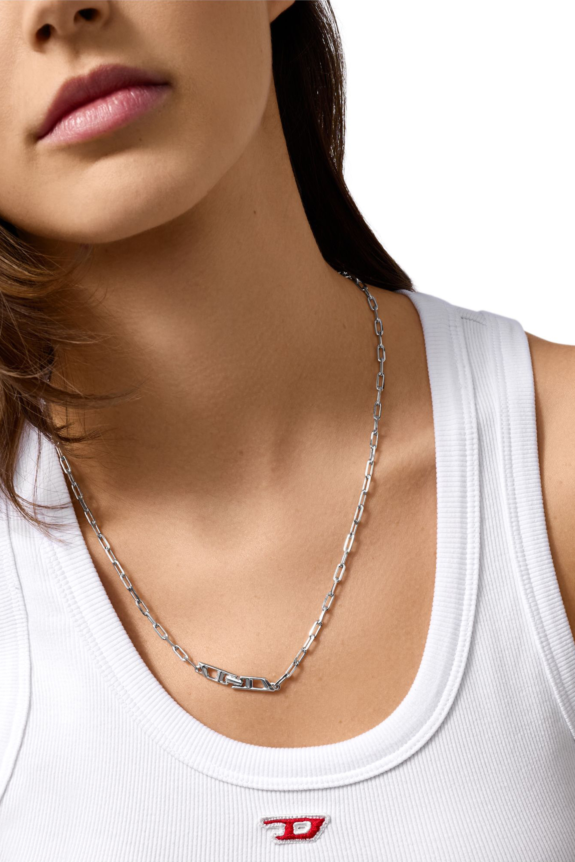 Diesel - DL1364040 STERLING SILVER JEWEL, Unisex's Sterling silver chain necklace in Silver - 3