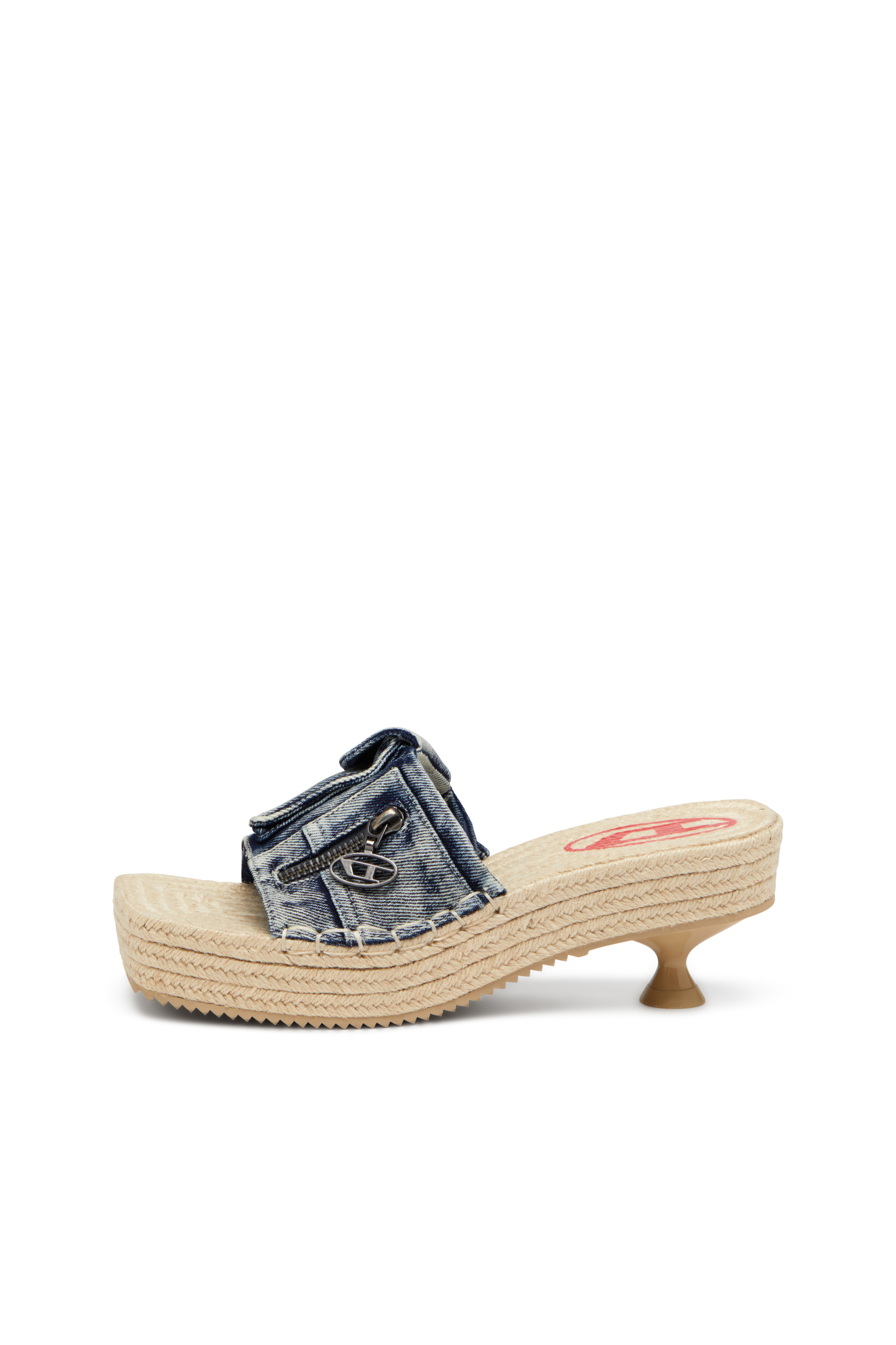 Diesel - D-IBIZA 40 PCK, Woman's Heeled platform espadrilles in denim in Blue - 7