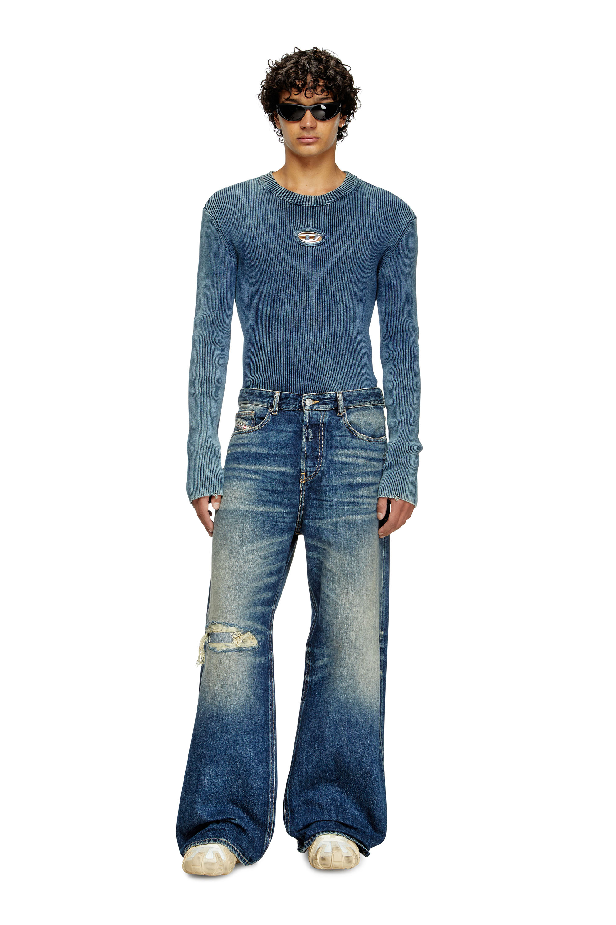 Diesel - Man's Relaxed Jeans D-Rise 09J95, Dark Blue - 2