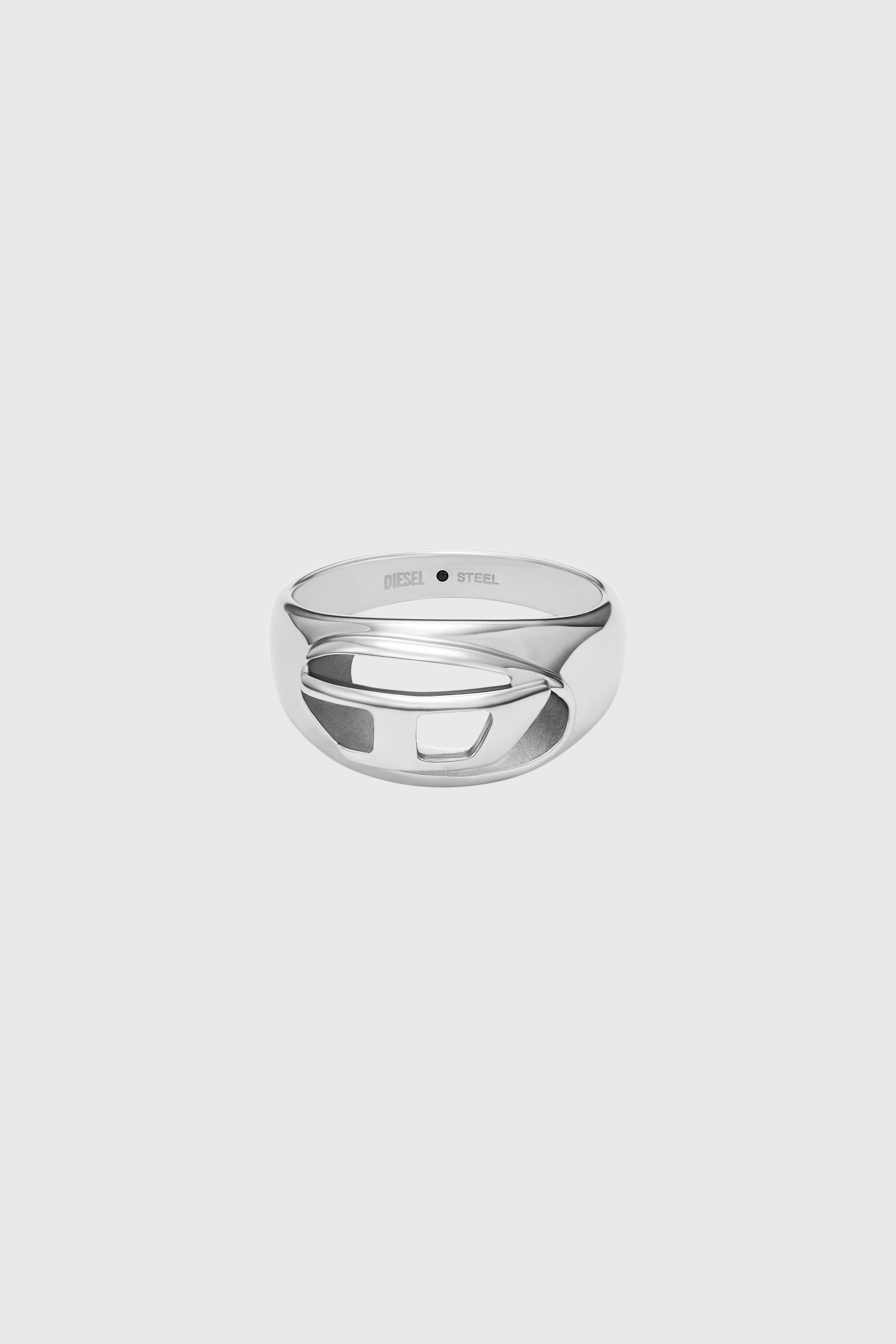 Diesel - DX1715040, Unisex's Stainless Steel Band Ring in Silver - 2